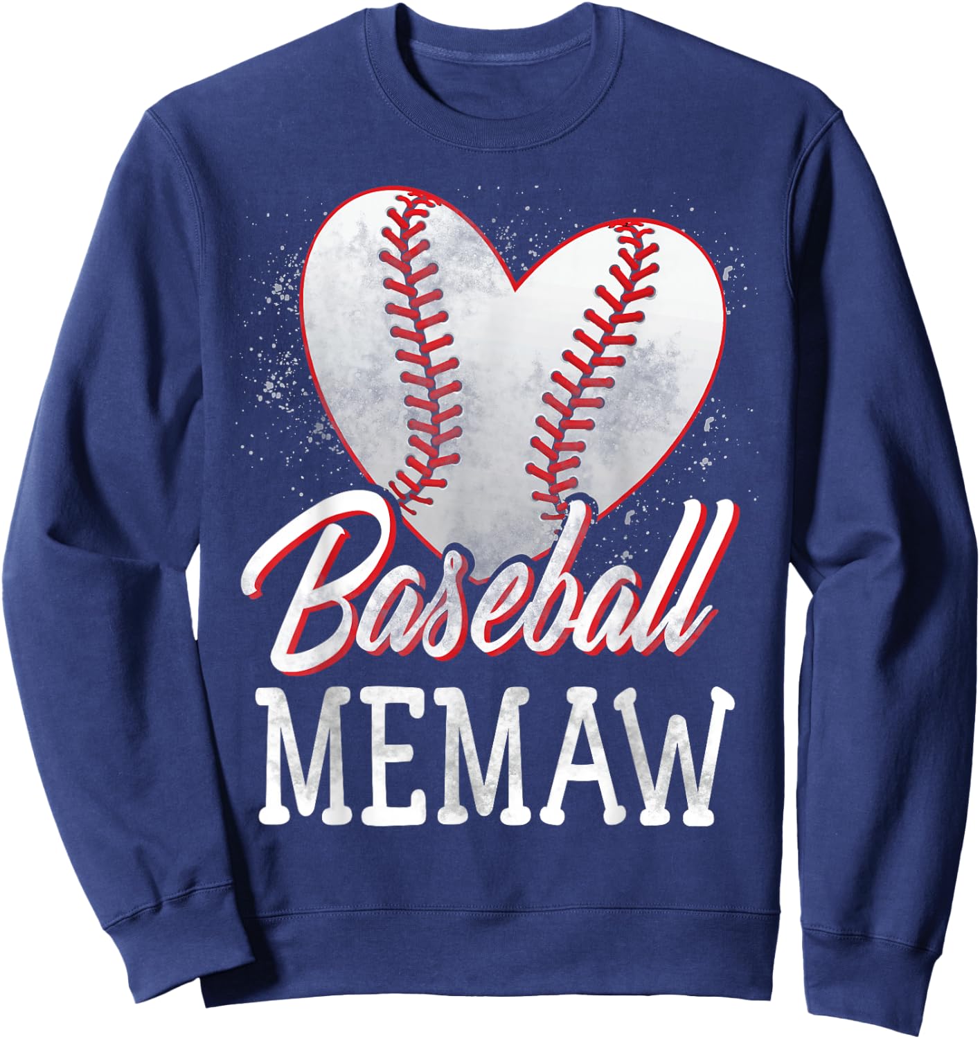 Baseball Memaw Baseball Player Sweatshirt - Sweatshirt | Navy