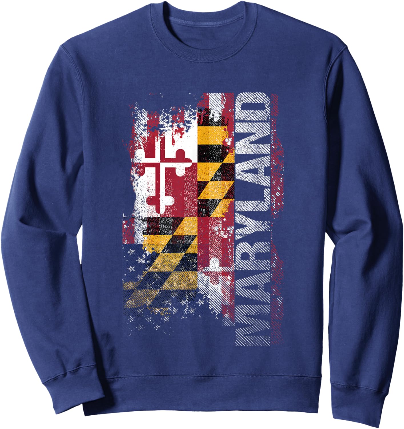 Maryland State USA Flag Souvenir Gift Sweatshirt - Sweatshirt | Navy