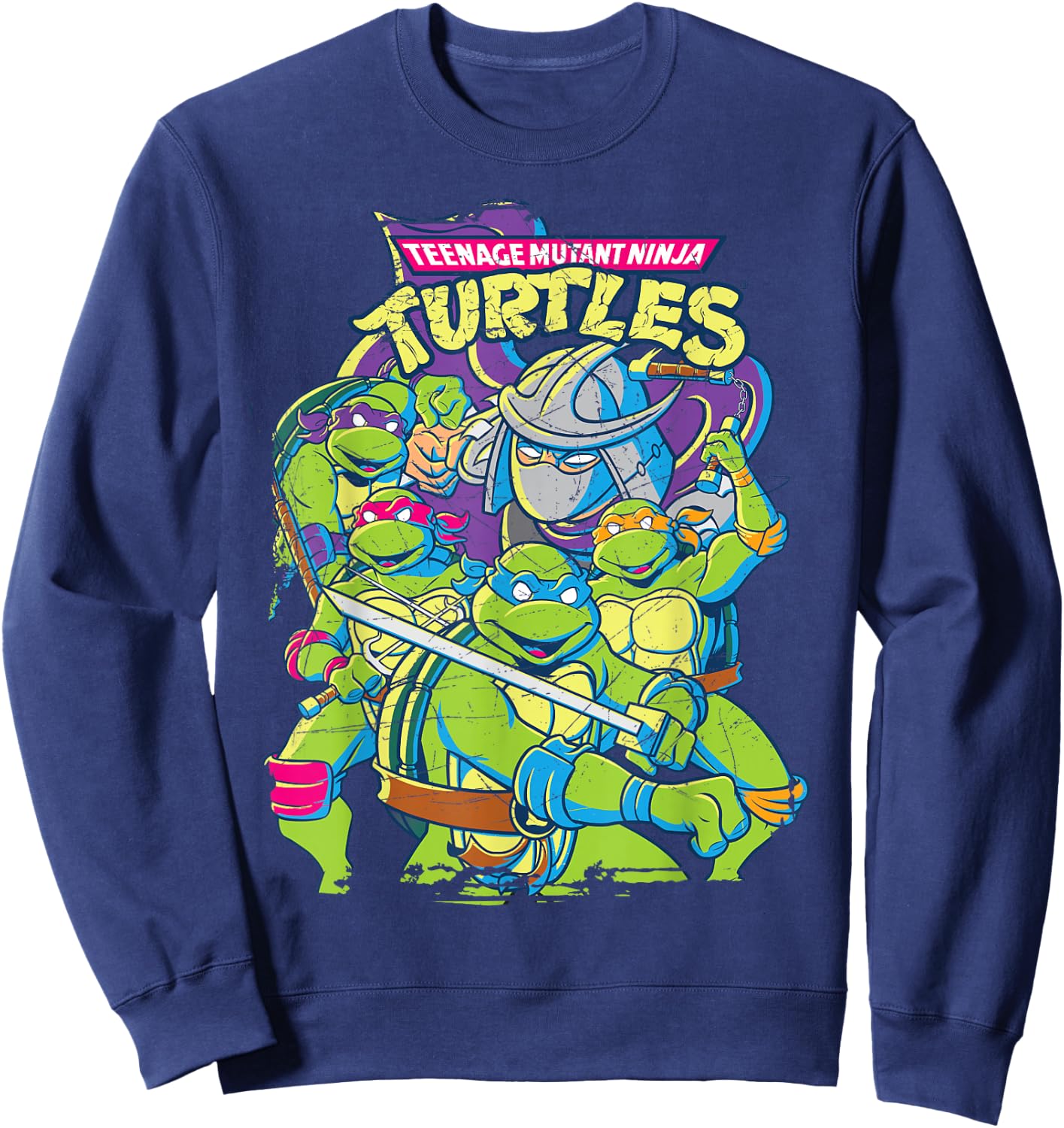 Teenage Mutant Ninja Turtles Fight with Shredder Sweatshirt - Sweatshirt | Navy
