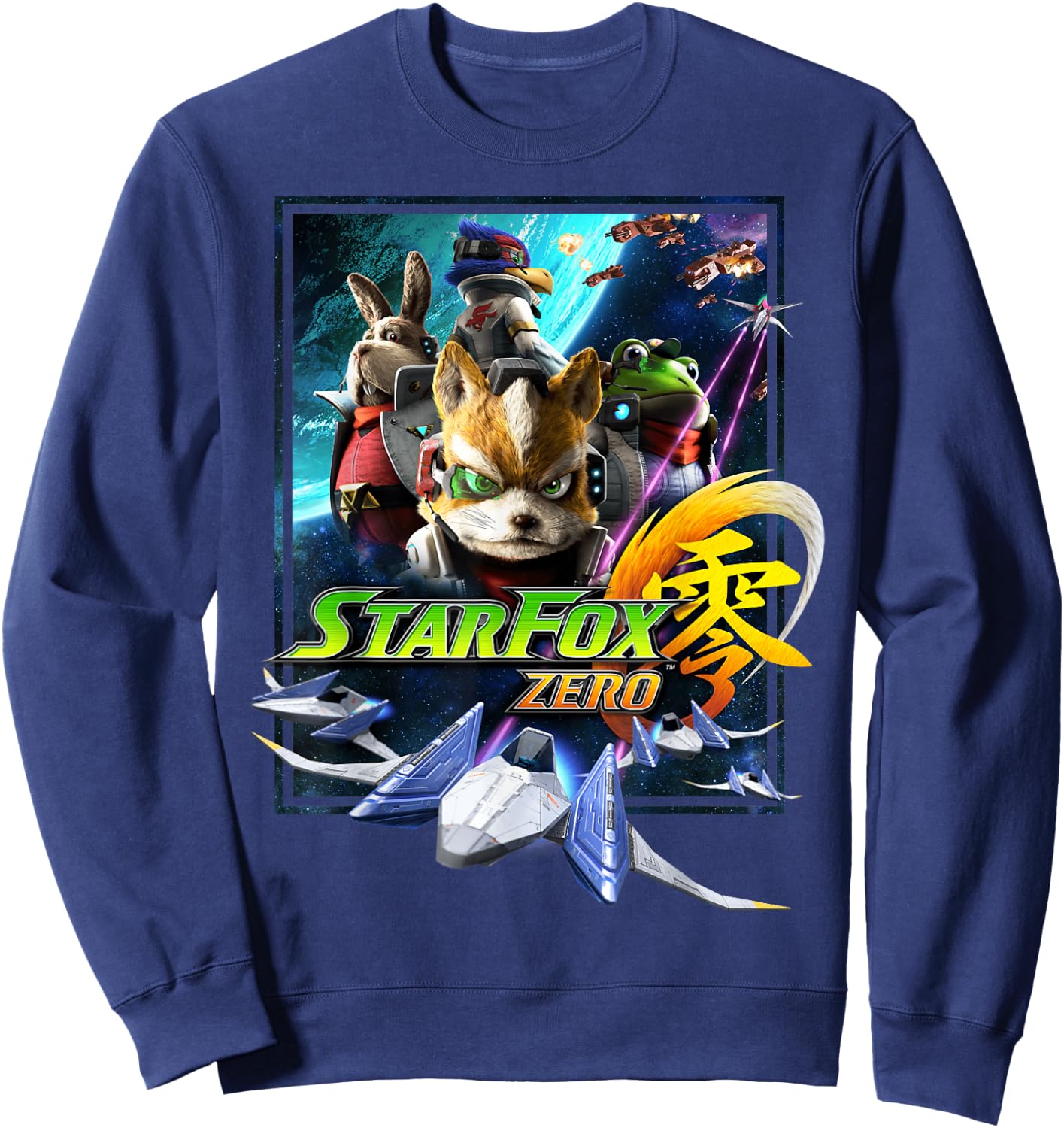Nintendo Star Fox Zero Space Group Shot Graphic Sweatshirt - Sweatshirt | Navy
