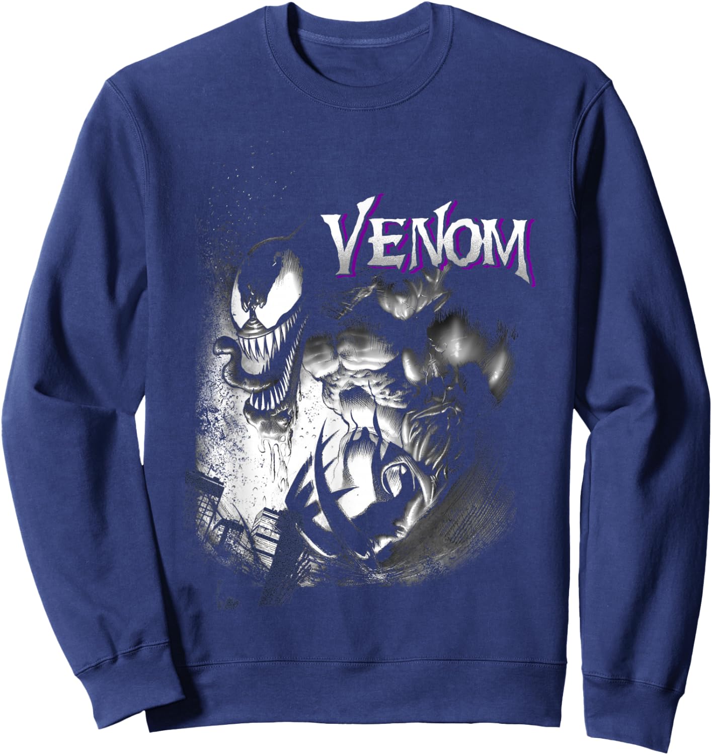 Marvel Venom City Shadows Graphic Sweatshirt - Sweatshirt | Navy