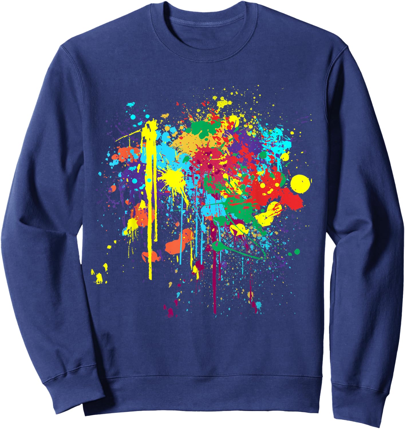 Colourful Messy Paint Splashed Sweatshirt - Sweatshirt | Navy