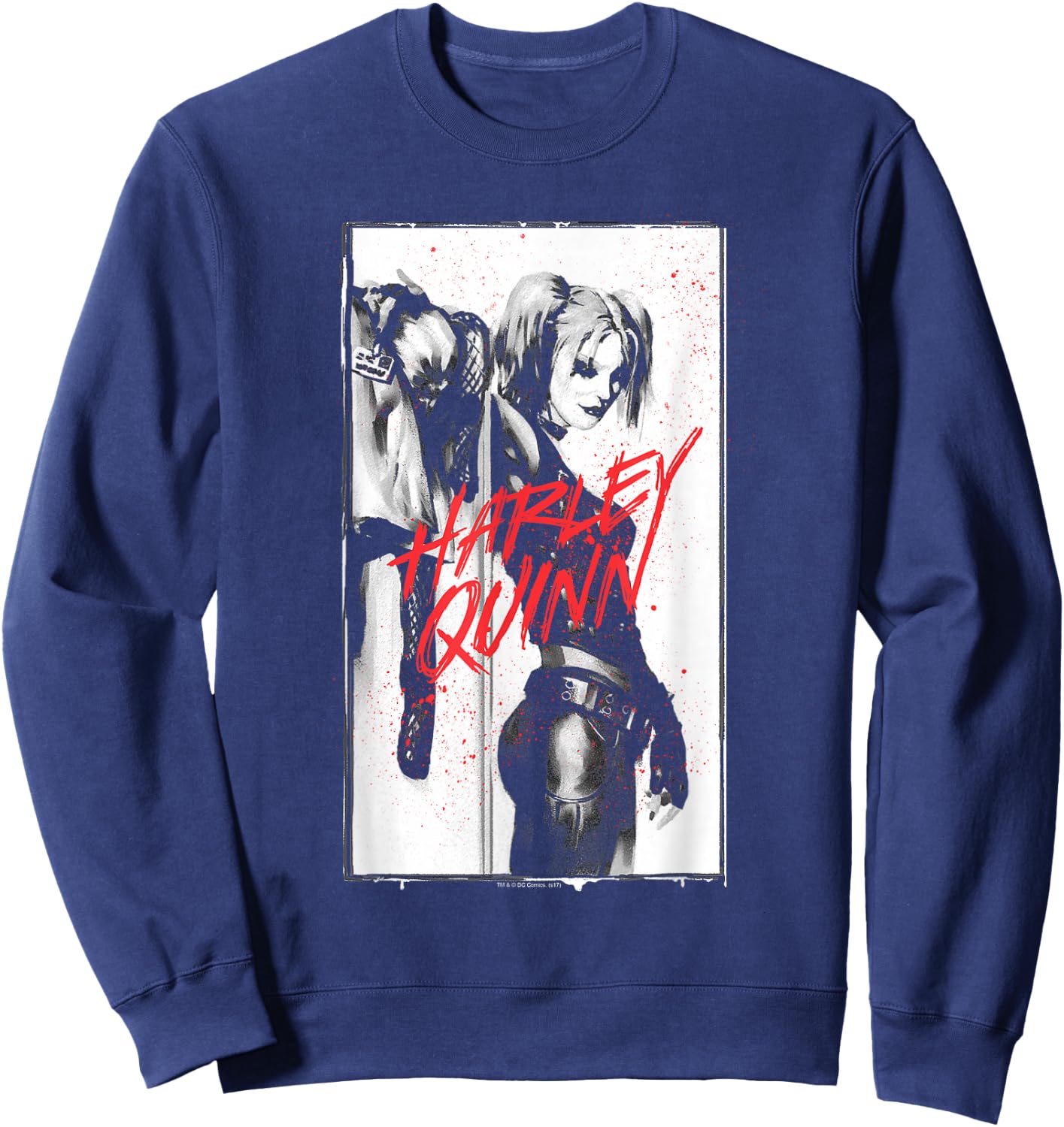 Harley Quinn Inked Quinn Black Sweatshirt - Sweatshirt | Navy