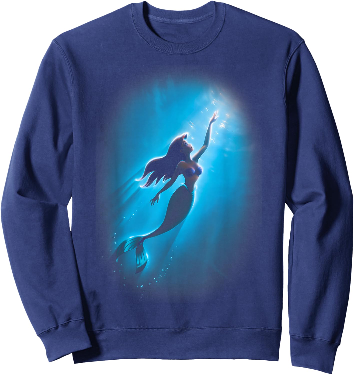 Disney Little Mermaid Ariel Swim Under Water Light Small Sweatshirt - Sweatshirt | Navy