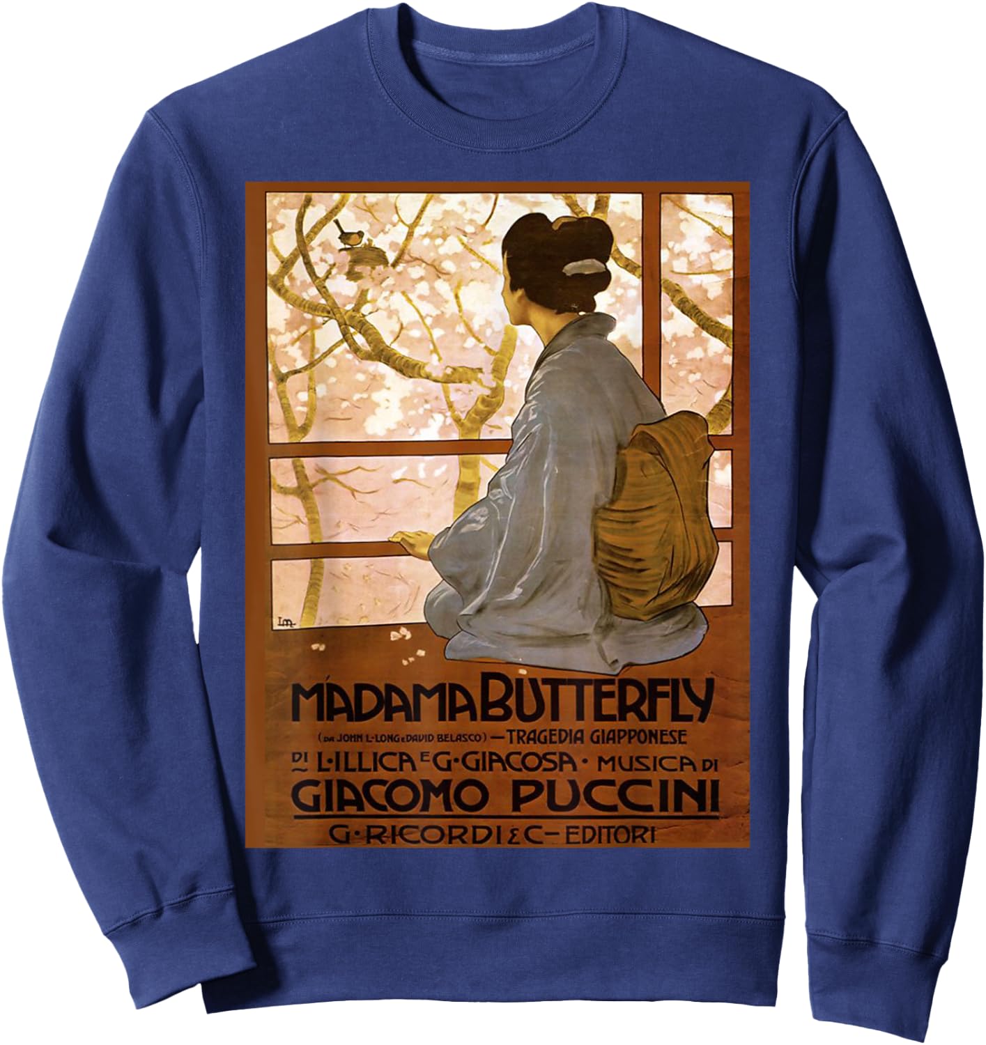 Vintage poster - Madama Butterfly Retro Sweatshirt - Sweatshirt | Navy