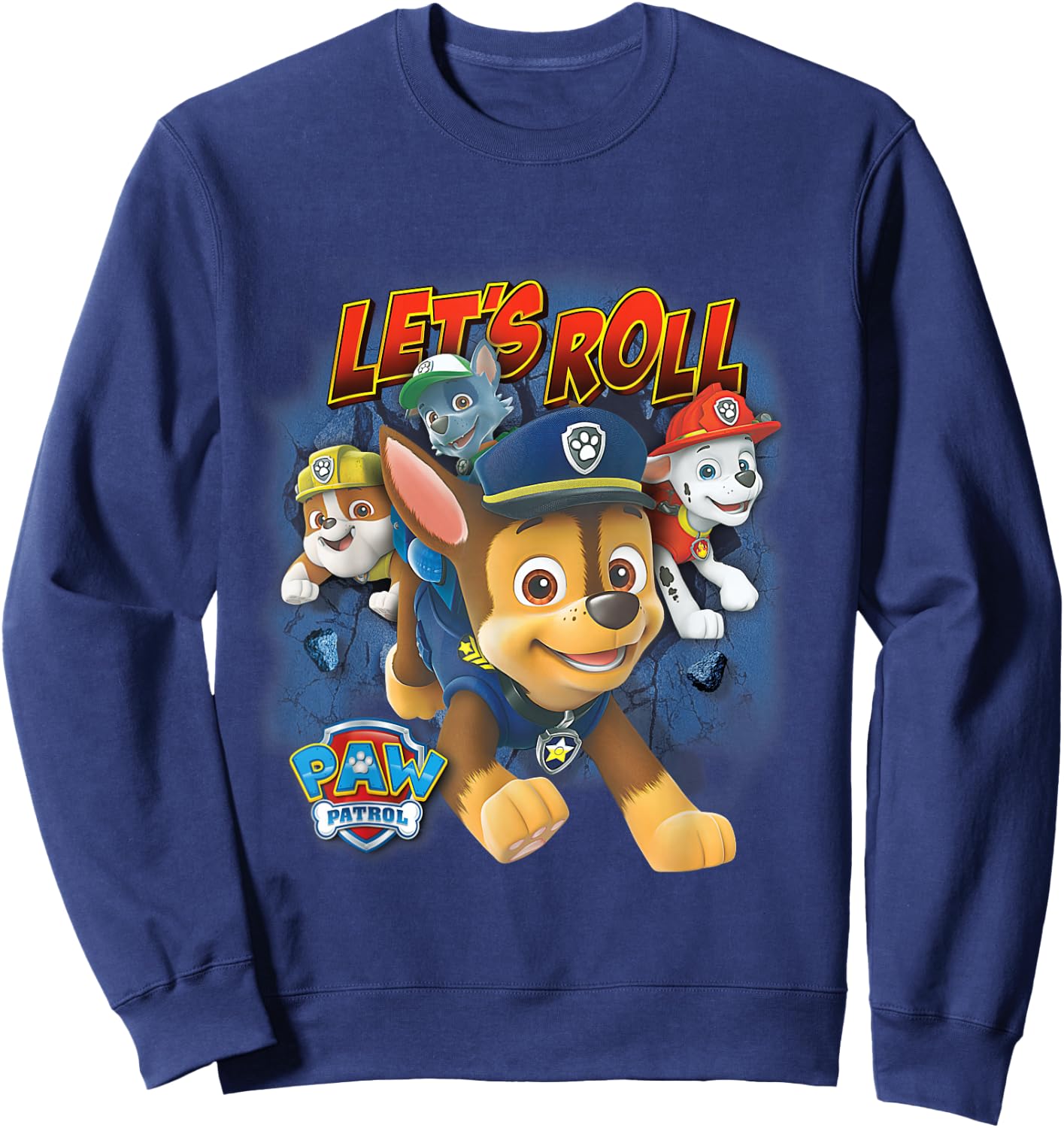 PAW Patrol Lets Roll Breaking The Wall Sweatshirt - Sweatshirt | Navy