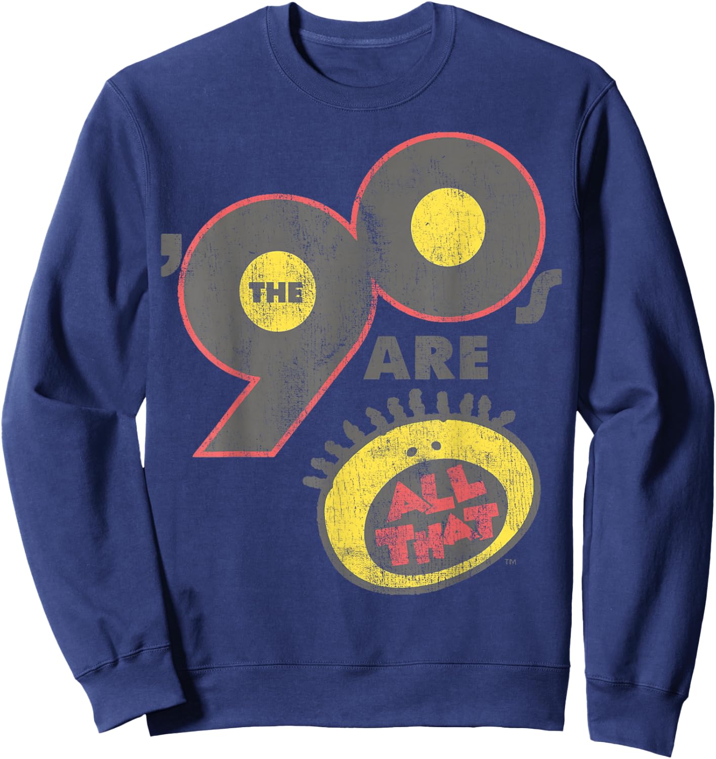 All That The Nineties Are Vintage Retro Graphic Sweatshirt - Sweatshirt | Navy