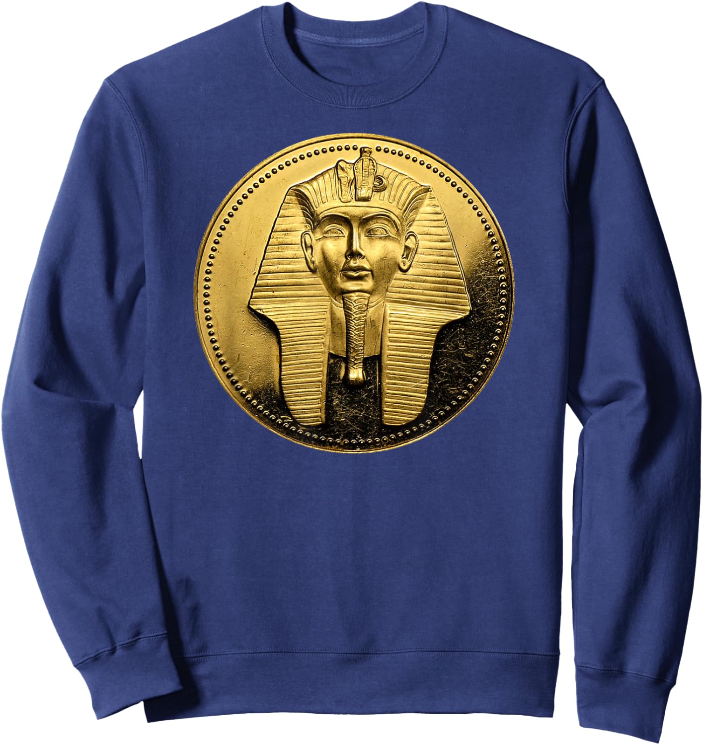 Black Ancient Egyptian Golden Pharoah Coin King TUT Sweatshirt - Sweatshirt | Navy
