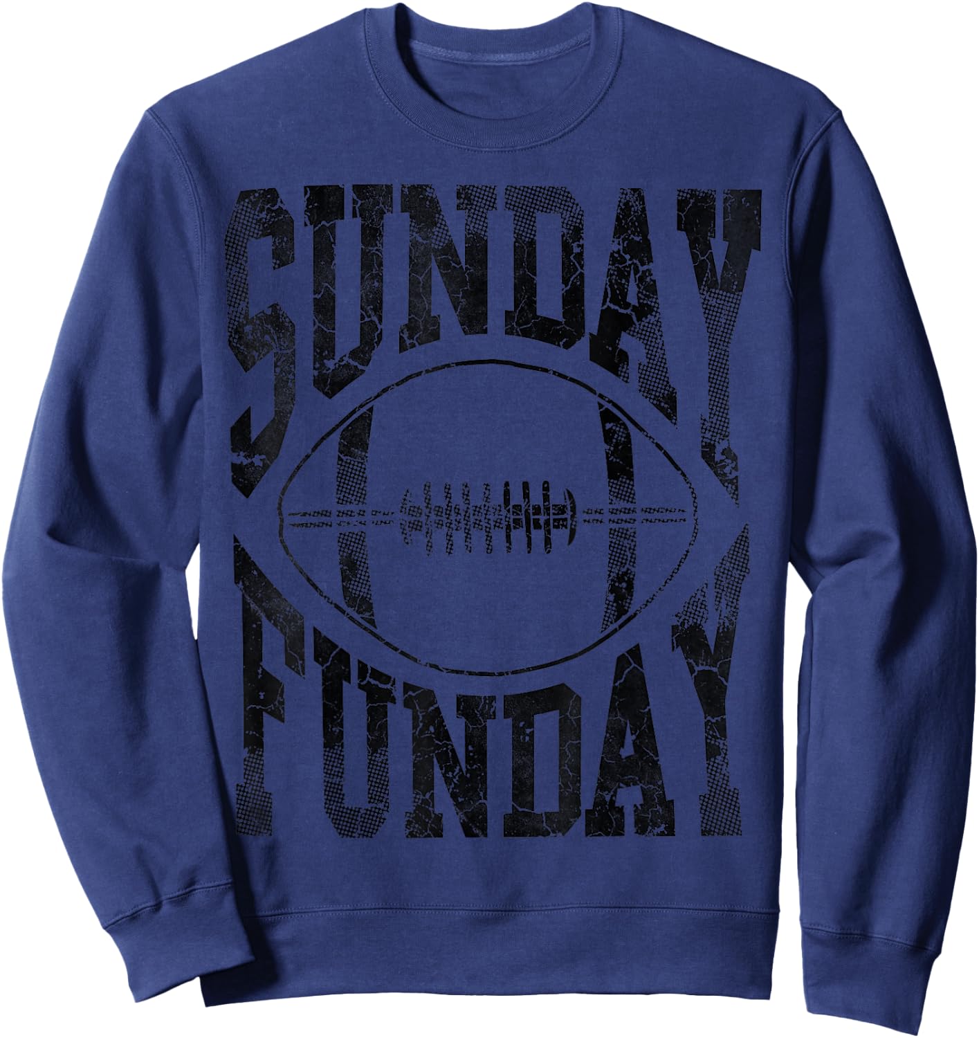 Vintage Sunday Funday Football Men Women Kids Sweatshirt - Sweatshirt | Navy