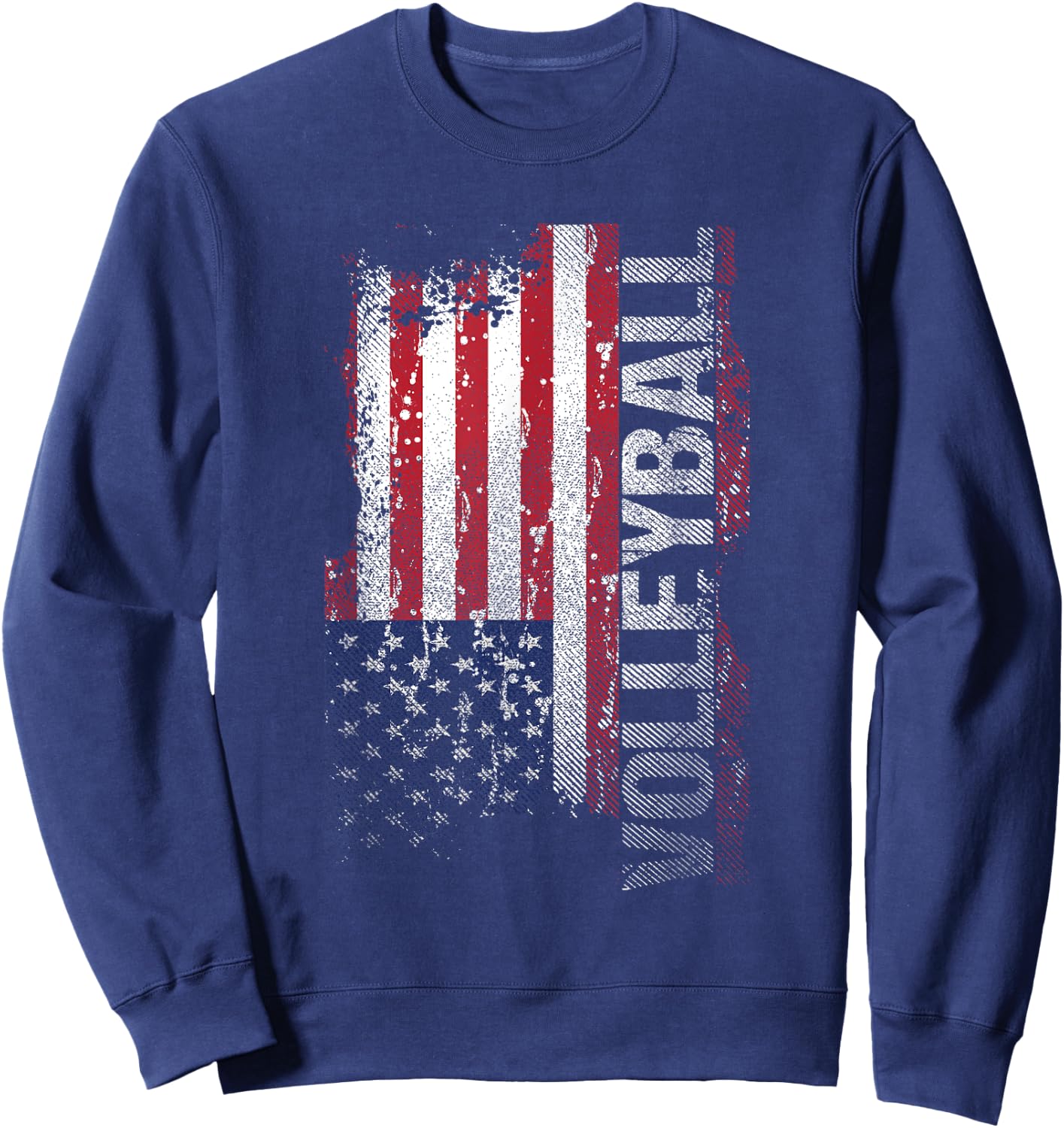 USA Flag Volleyball Kids Men Sweatshirt - Sweatshirt | Navy
