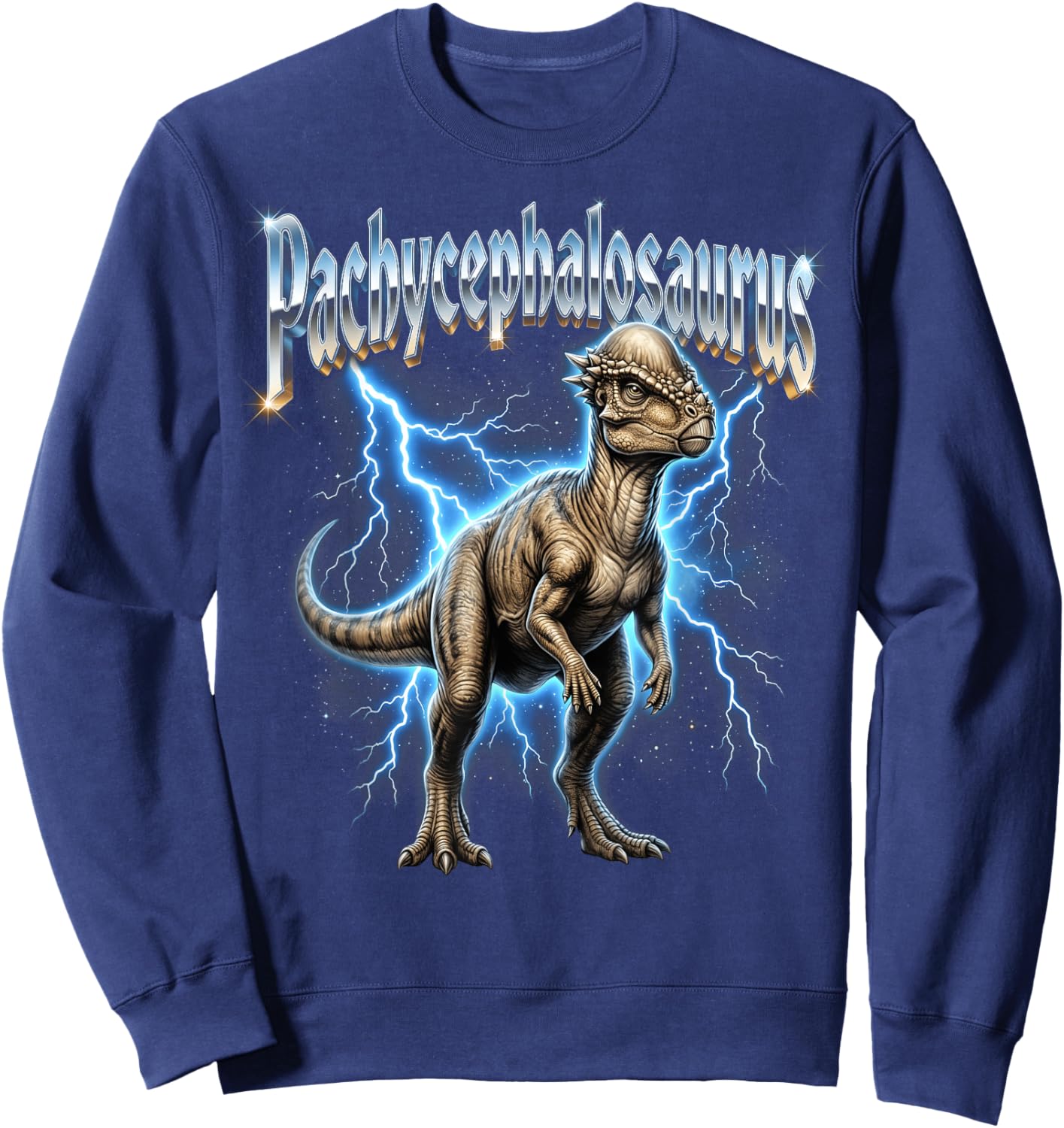 Pachycephalosaurus Bootleg Vintage Sweatshirt - Sweatshirt | Navy