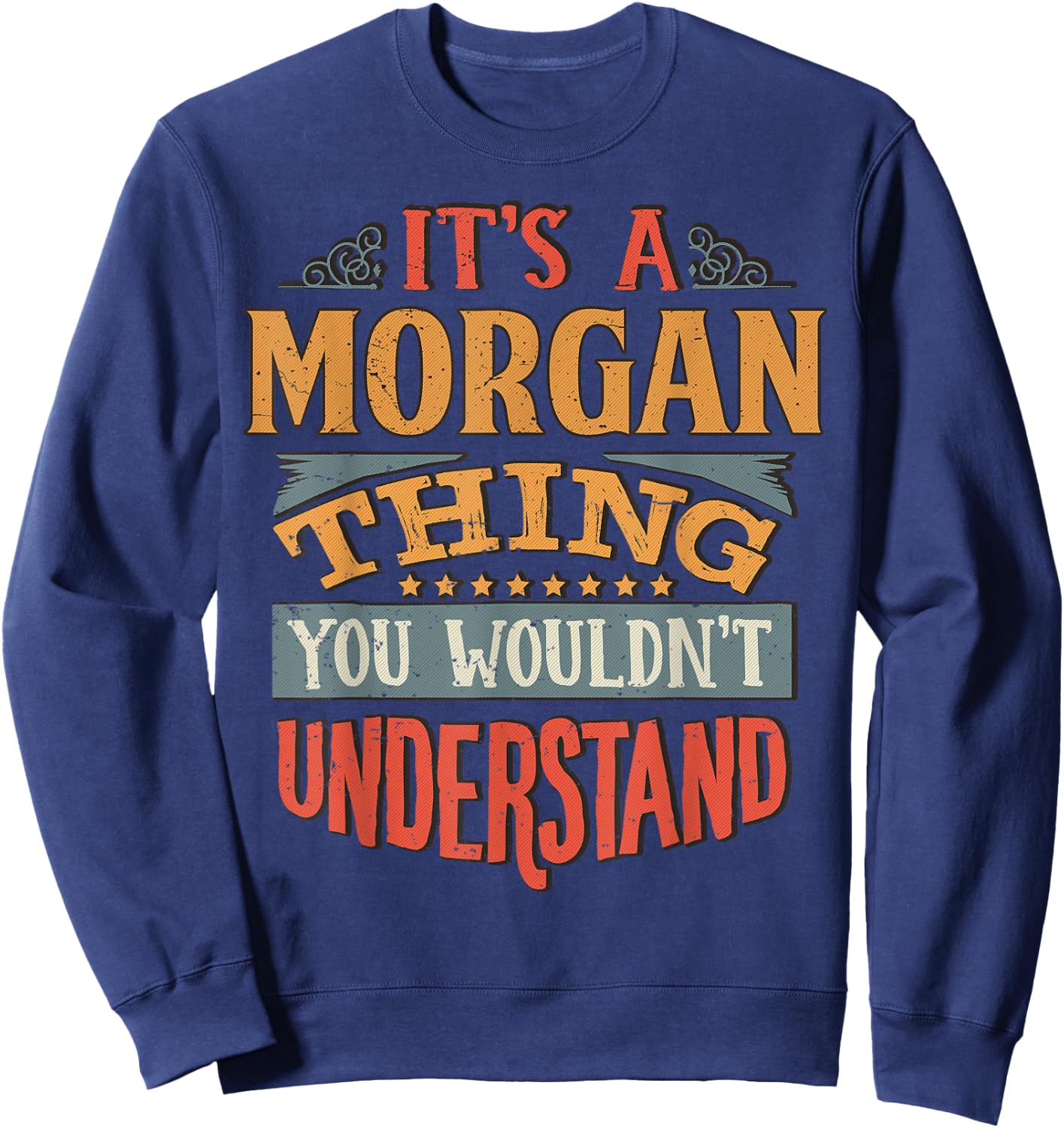 Morgan Name Sweatshirt - Sweatshirt | Navy