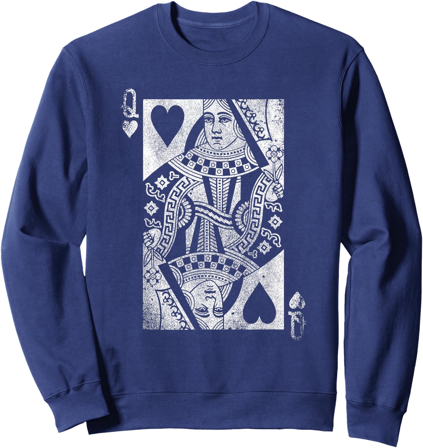 The Original Queen of Hearts (Vintage Design) Sweatshirt - Sweatshirt | Navy