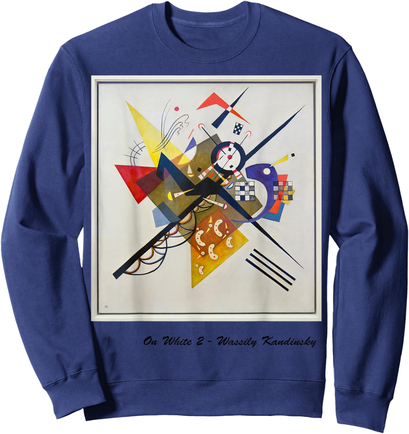 Kandinsky art -- On White Sweatshirt - Sweatshirt | Navy