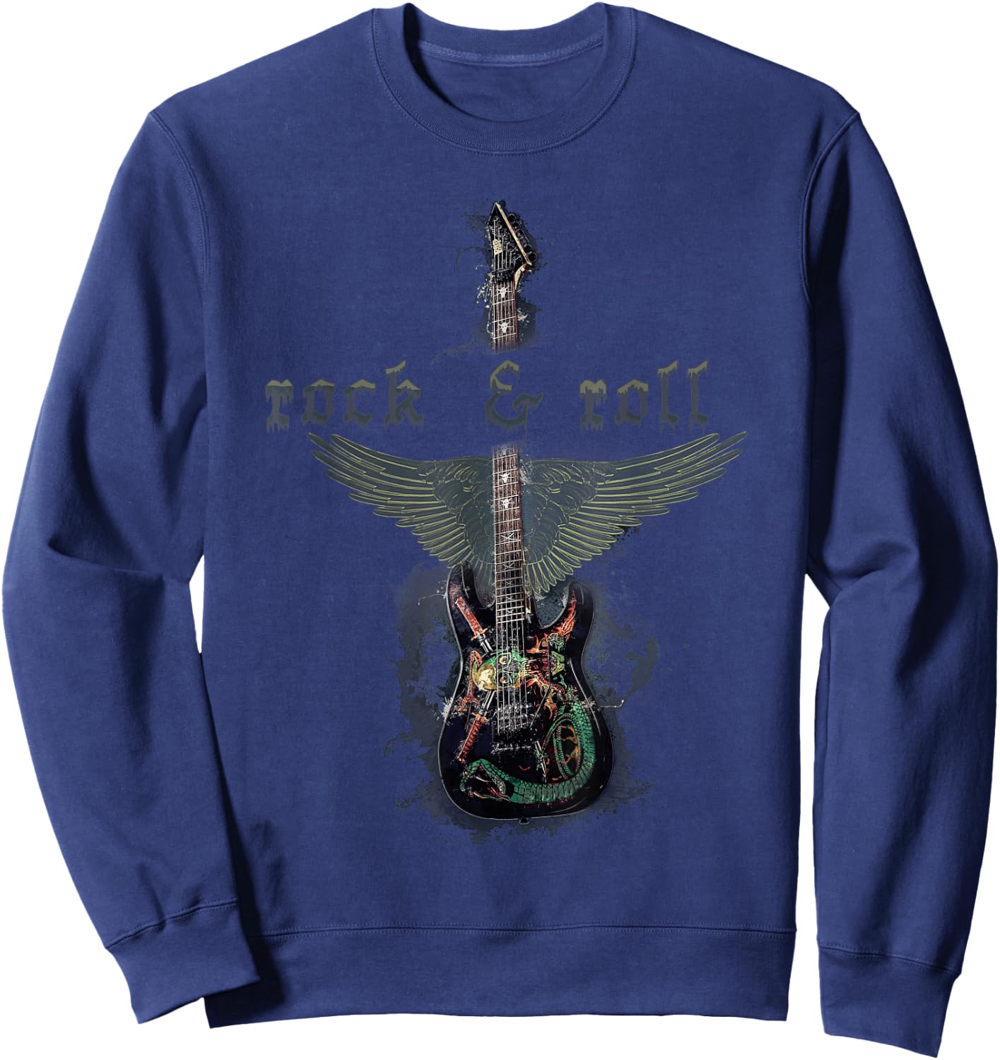 Rock and Roll Guitar product Sweatshirt - Sweatshirt | Navy