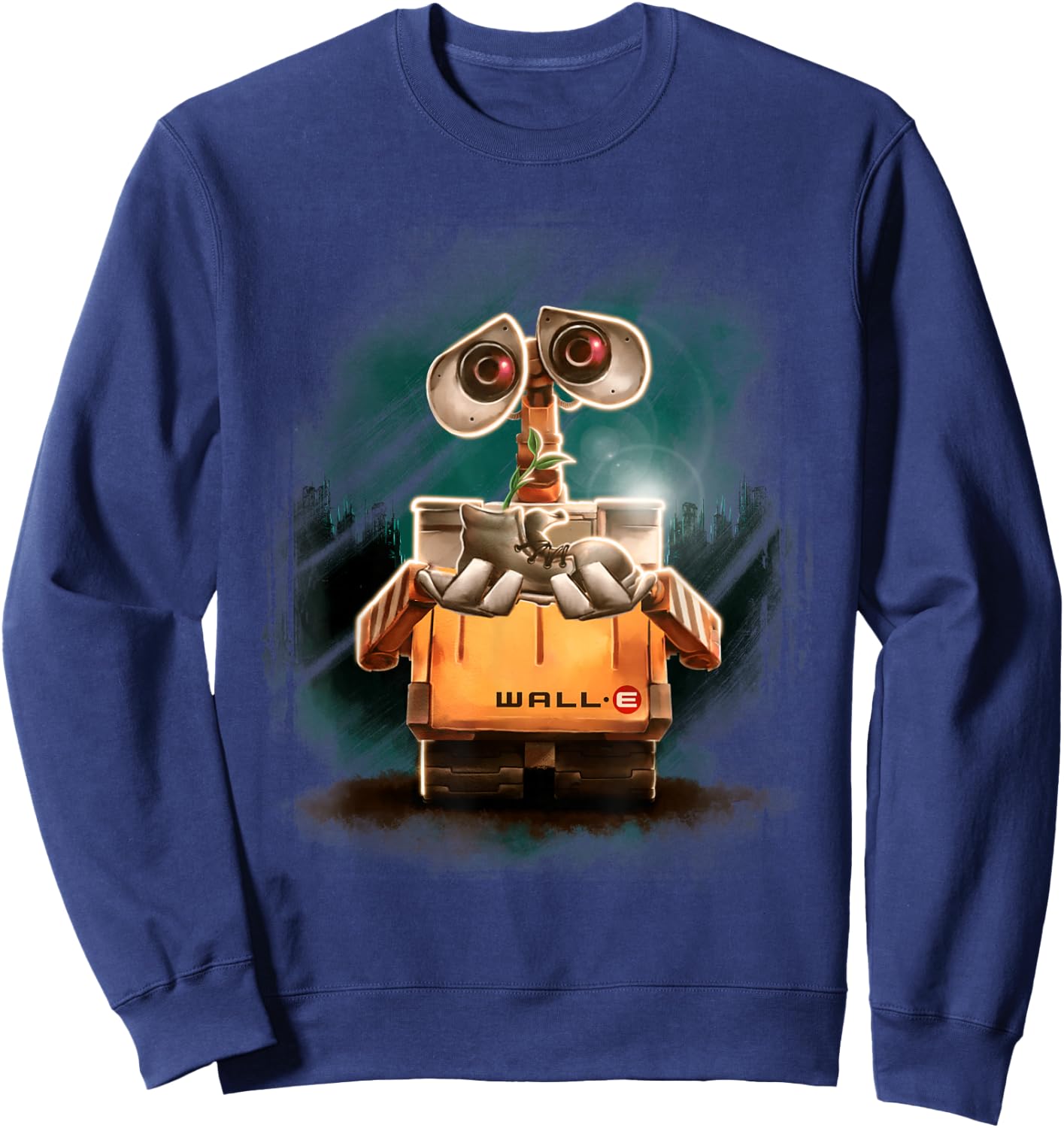 Disney Pixar Wall-E Plant Shoe Night Graphic Sweatshirt - Sweatshirt | Navy