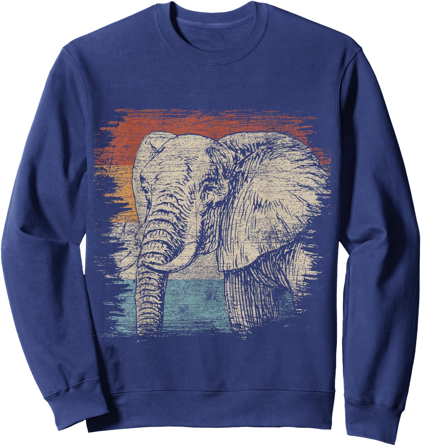 African Animal Lover Gift Elephant Sweatshirt - Sweatshirt | Navy