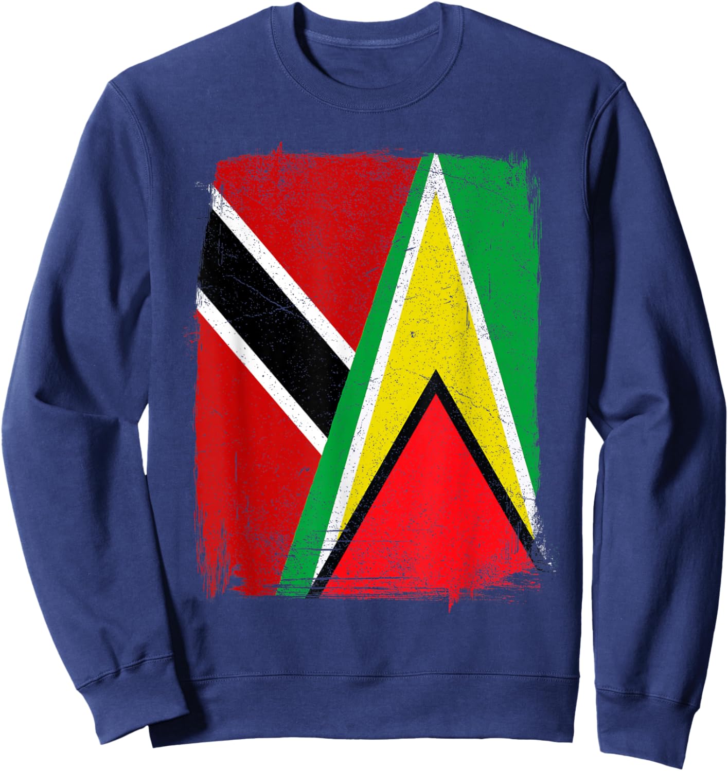 Trinidadian Guyanese Flag Guyana Trinidad Tobago Sweatshirt - Sweatshirt | Navy