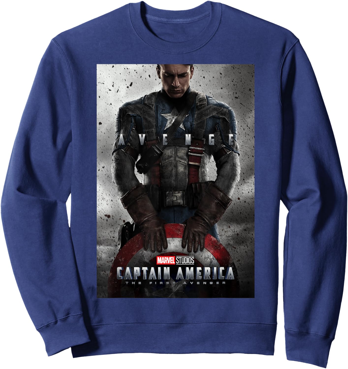 Marvel Studios Captain America Movie Poster Sweatshirt - Sweatshirt | Navy