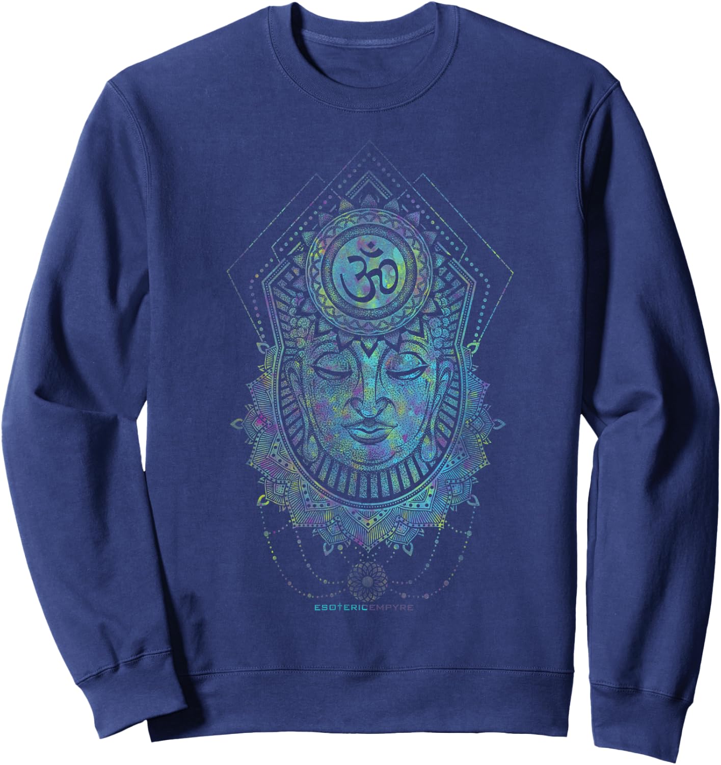 Buddha Sacred Geometry Sacred Geometry Om Sweatshirt - Sweatshirt | Navy