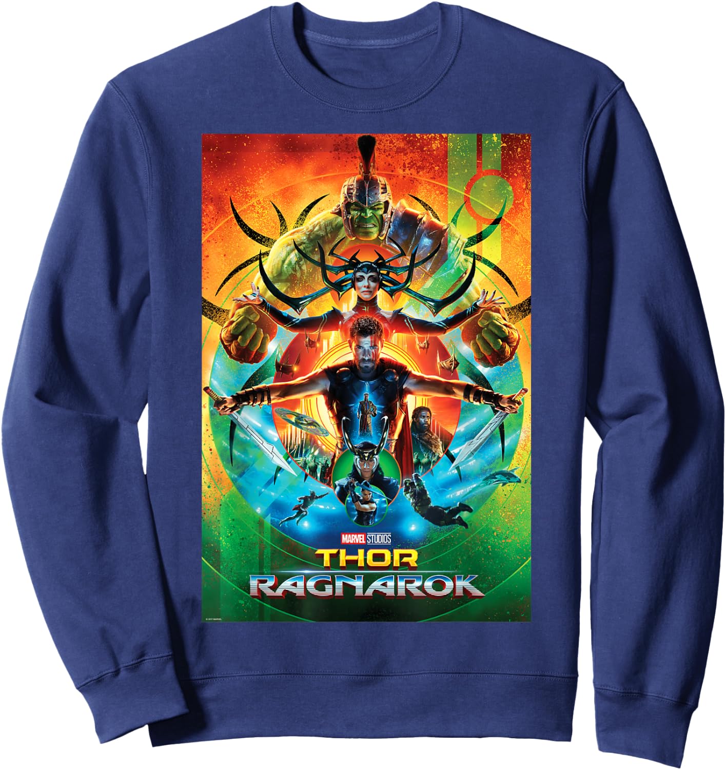 Marvel Studios Thor Ragnarok Movie Poster Graphic Sweatshirt - Sweatshirt | Navy