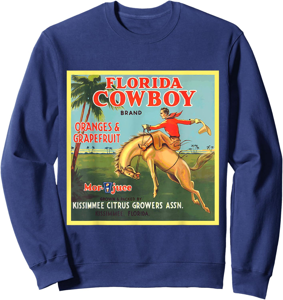 Florida Cowboy Horse Vintage Shirt Sweatshirt - Sweatshirt | Navy