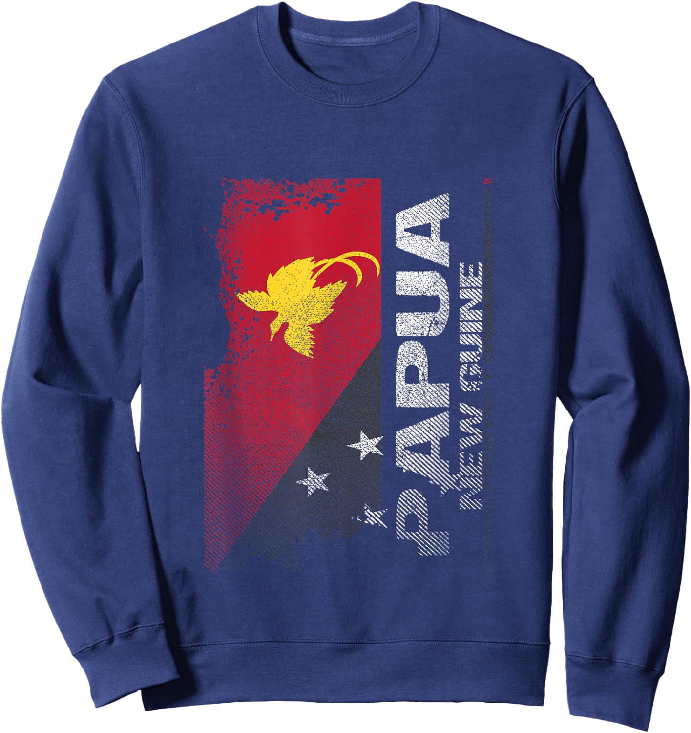 Papua New Guinea Flag , Papuan Country Flag Shirt Sweatshirt - Sweatshirt | Navy