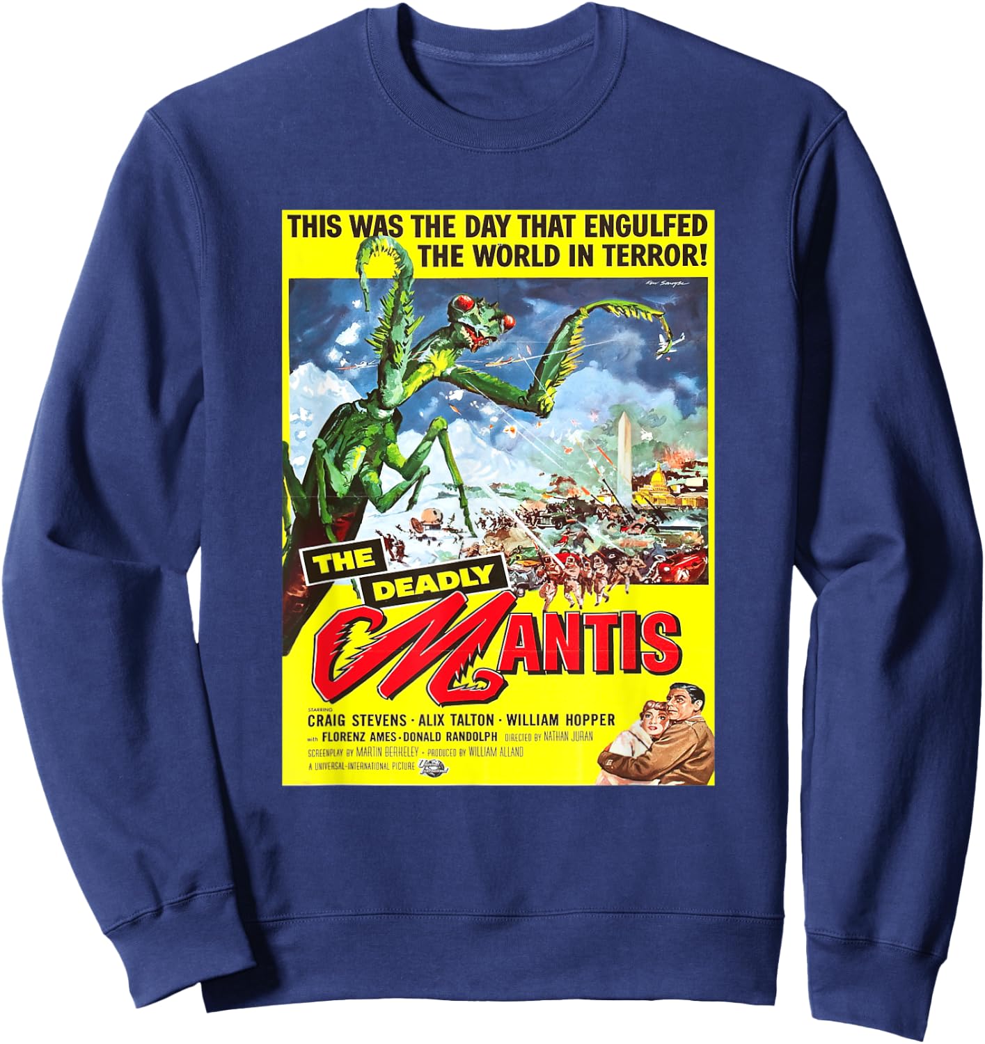 Vintage Mantis science-fiction movie shirt Sweatshirt - Sweatshirt | Navy