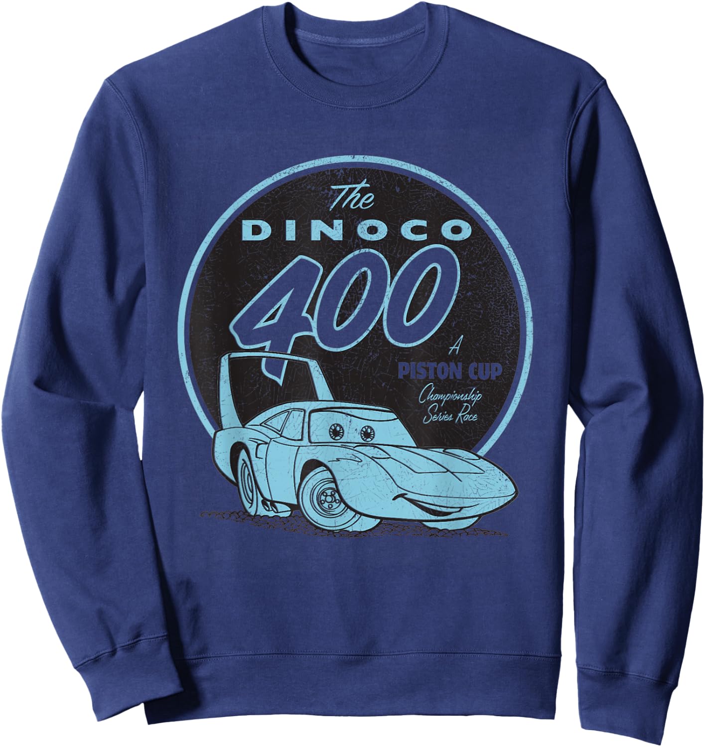 Disney Pixar Cars The Dinoco 400 Vintage Piston Cup Logo Sweatshirt - Sweatshirt | Navy