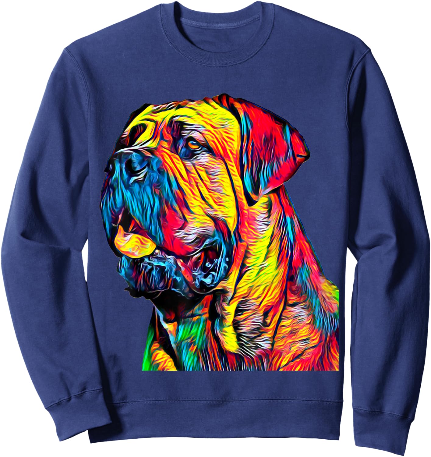 Cane Corso Italian Mastiff Dog Head Sweatshirt - Sweatshirt | Navy