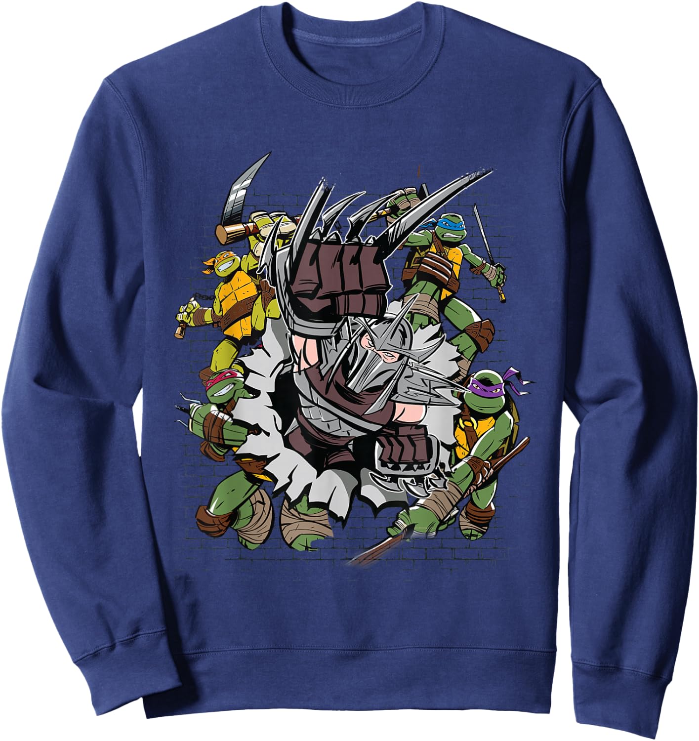 TMNT Shredder Group Shot Sweatshirt - Sweatshirt | Navy
