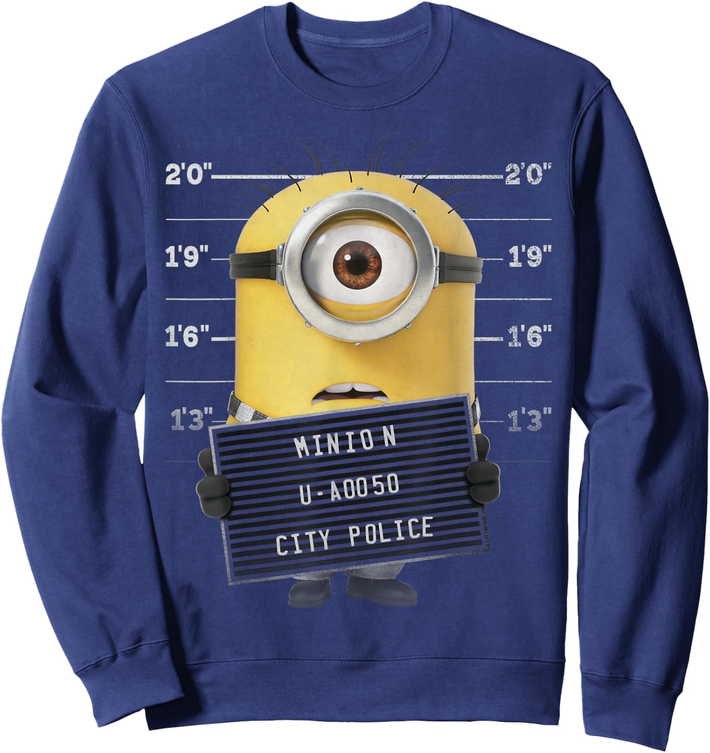 Despicable Me Minions Shocked Mugshot Graphic Sweatshirt - Sweatshirt | Navy