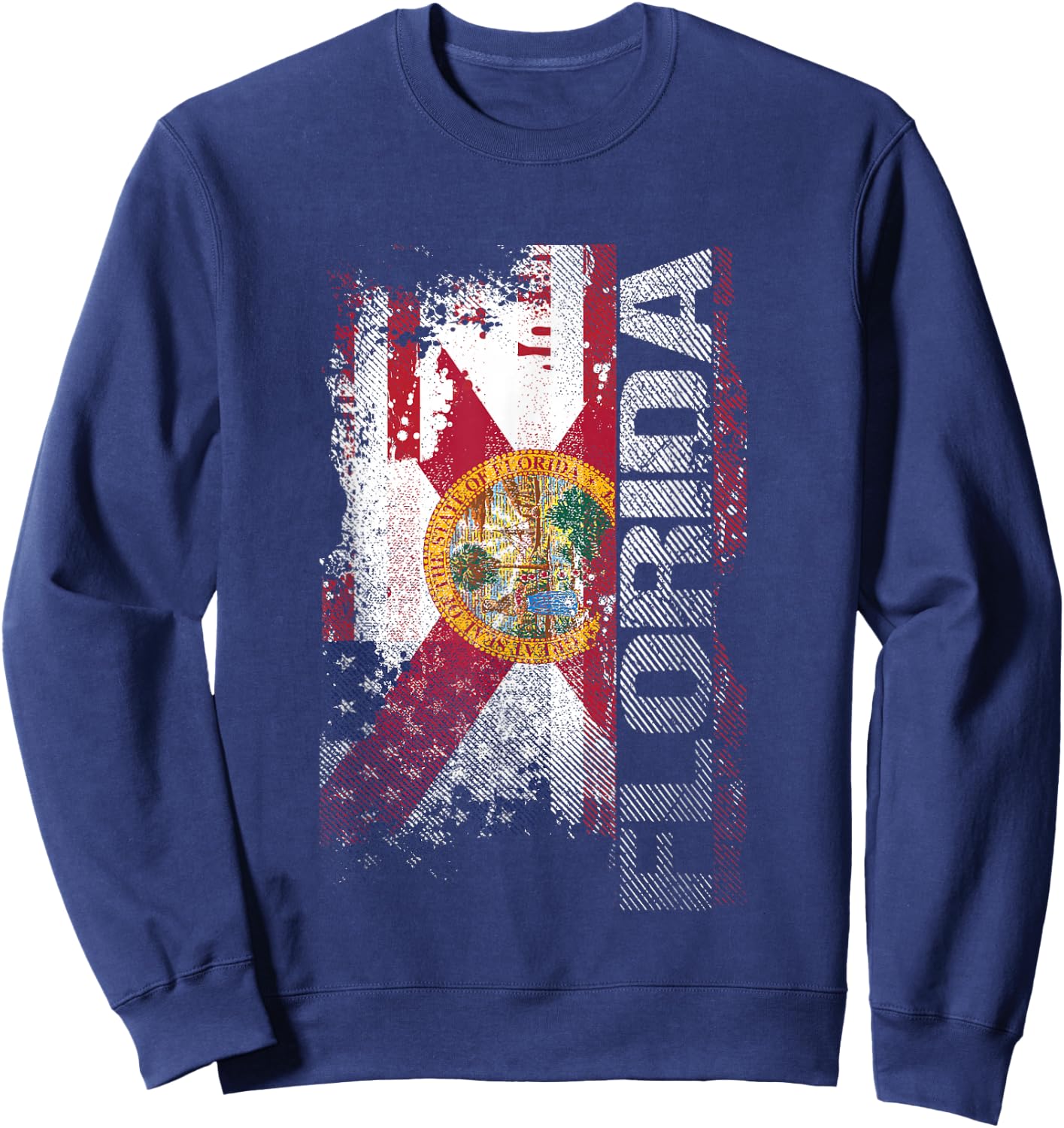 Florida State USA Flag Souvenir Gift Sweatshirt - Sweatshirt | Navy