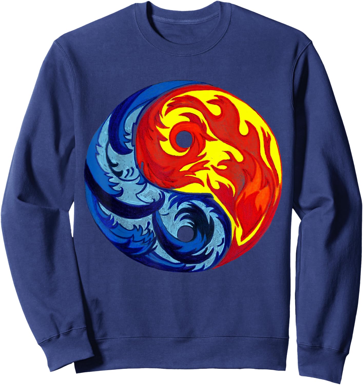 Fire and Ice Yin-Yang Sweatshirt - Sweatshirt | Navy
