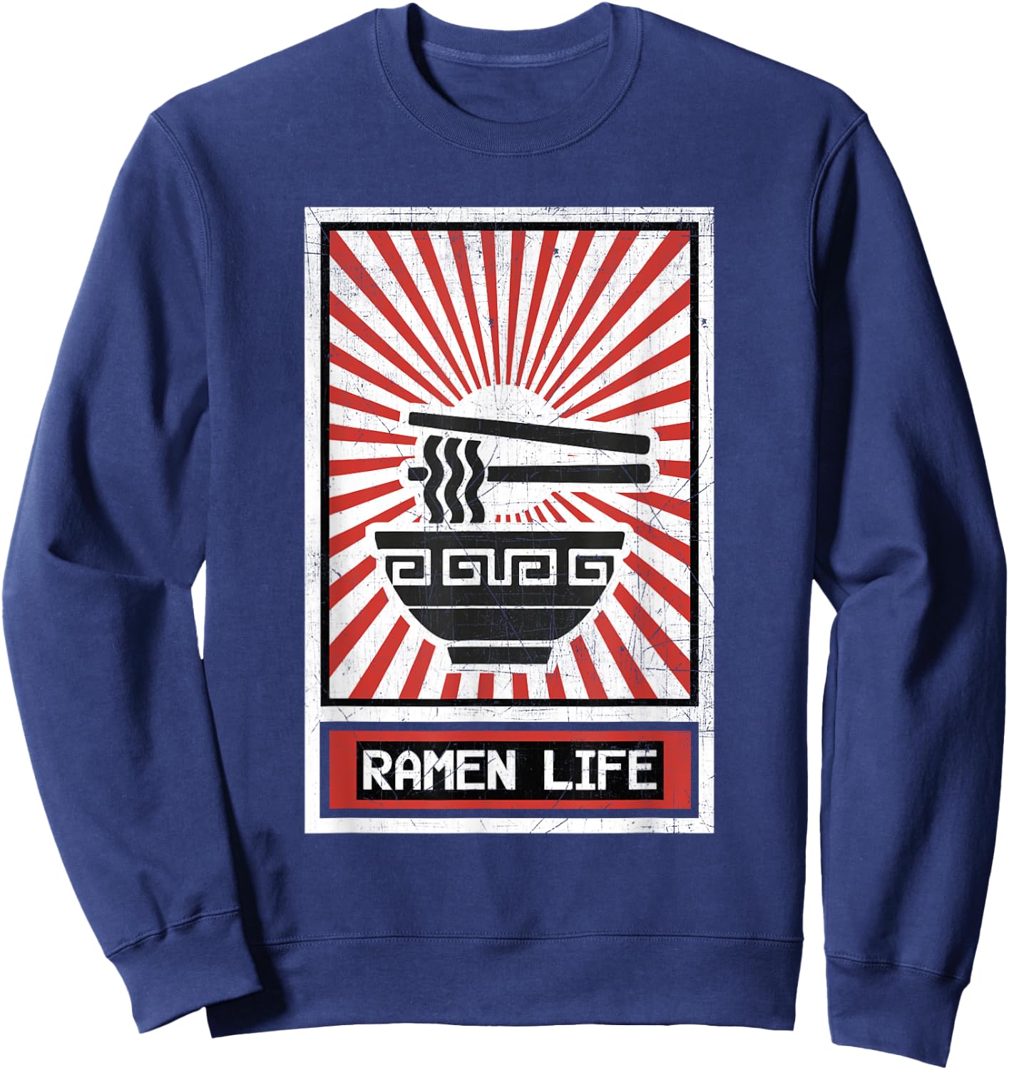 Ramen Life Noodle Soup Sweatshirt - Sweatshirt | Navy