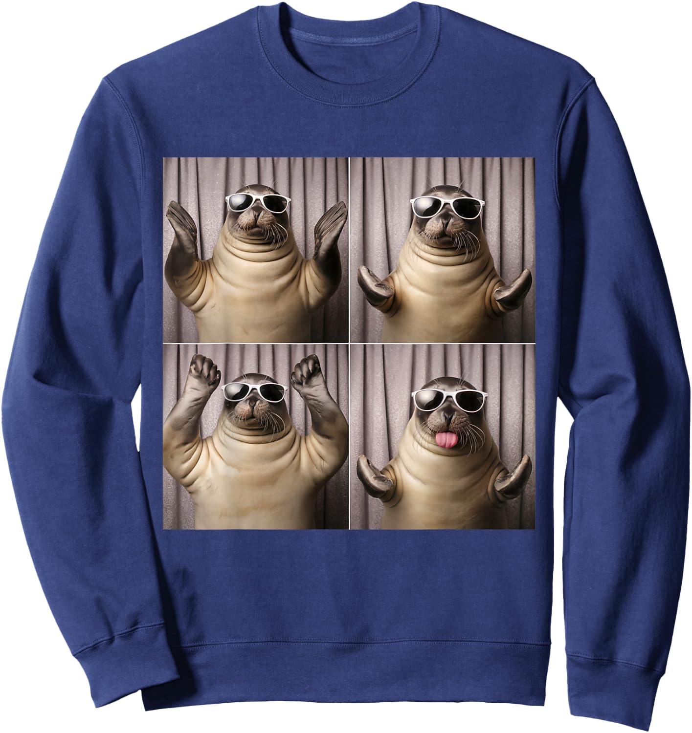Funny Sea Lion Seal Animal Ocean Gift Seal Lovers Sweatshirt - Sweatshirt | Navy