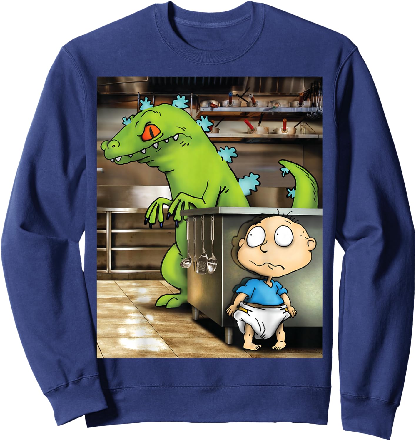 Reptar and Tommy Jurassic Park Sweatshirt - Sweatshirt | Navy