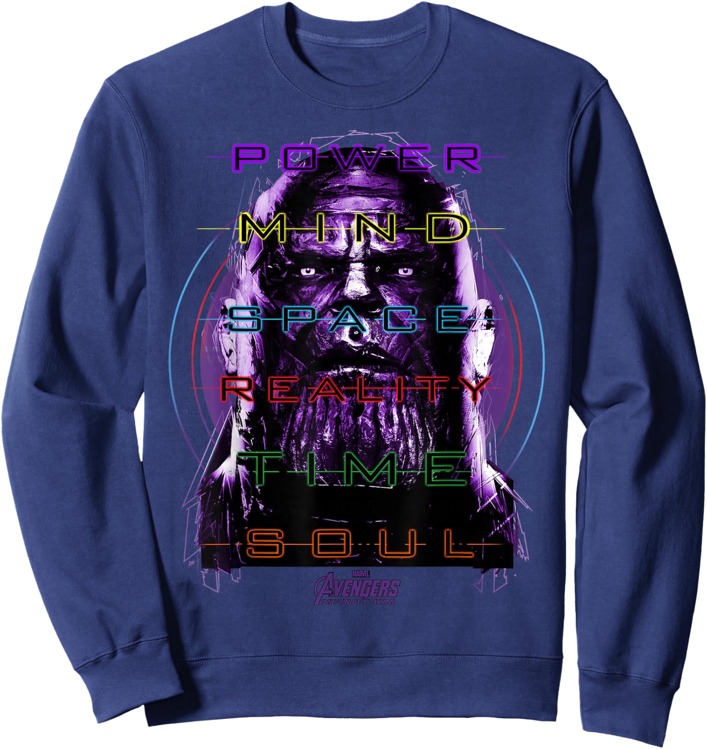 Marvel Infinity War Thanos 6 Infinity Stone Manifest Sweatshirt - Sweatshirt | Navy