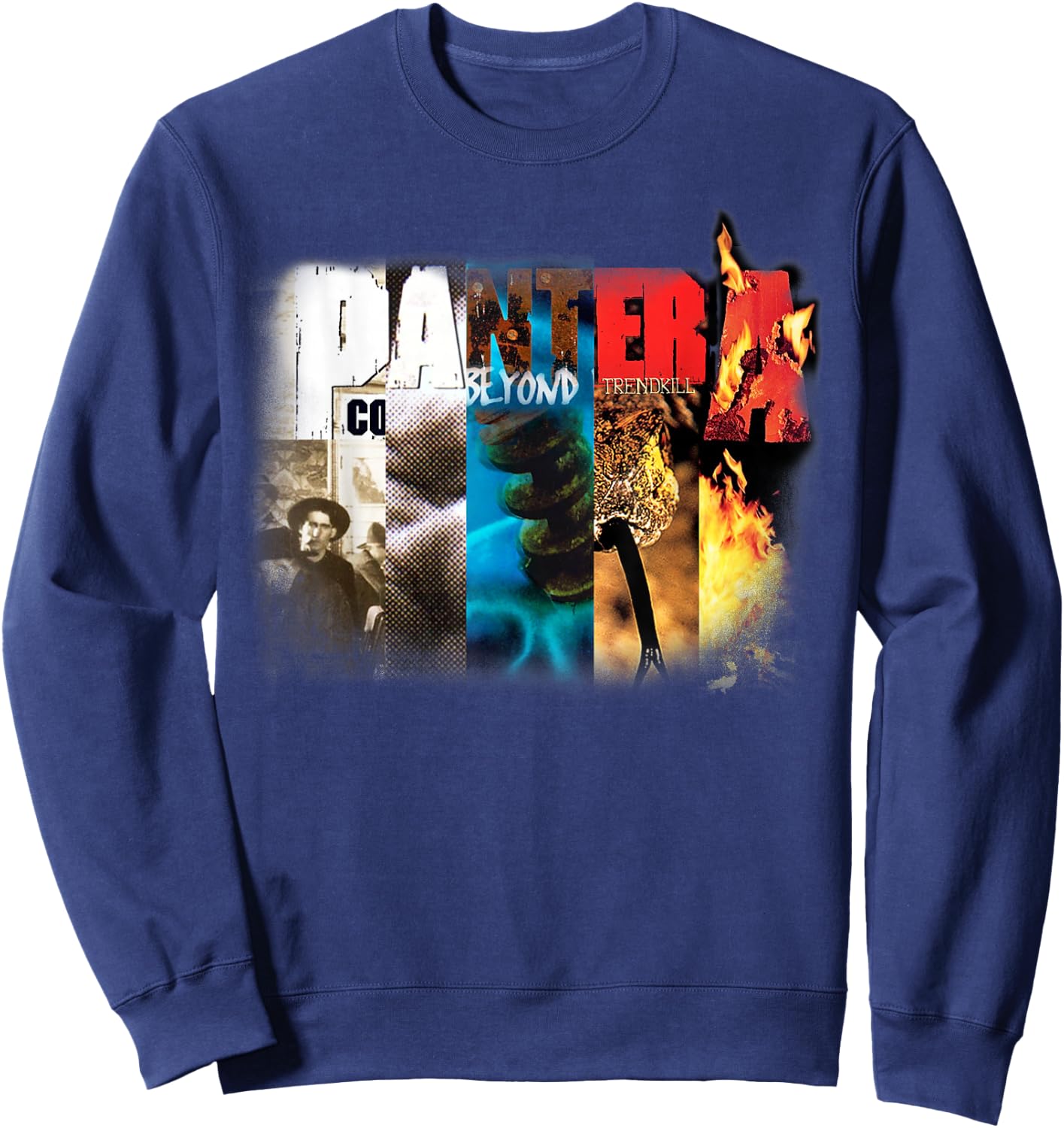 Pantera Official Collage Album Sweatshirt - Sweatshirt | Navy