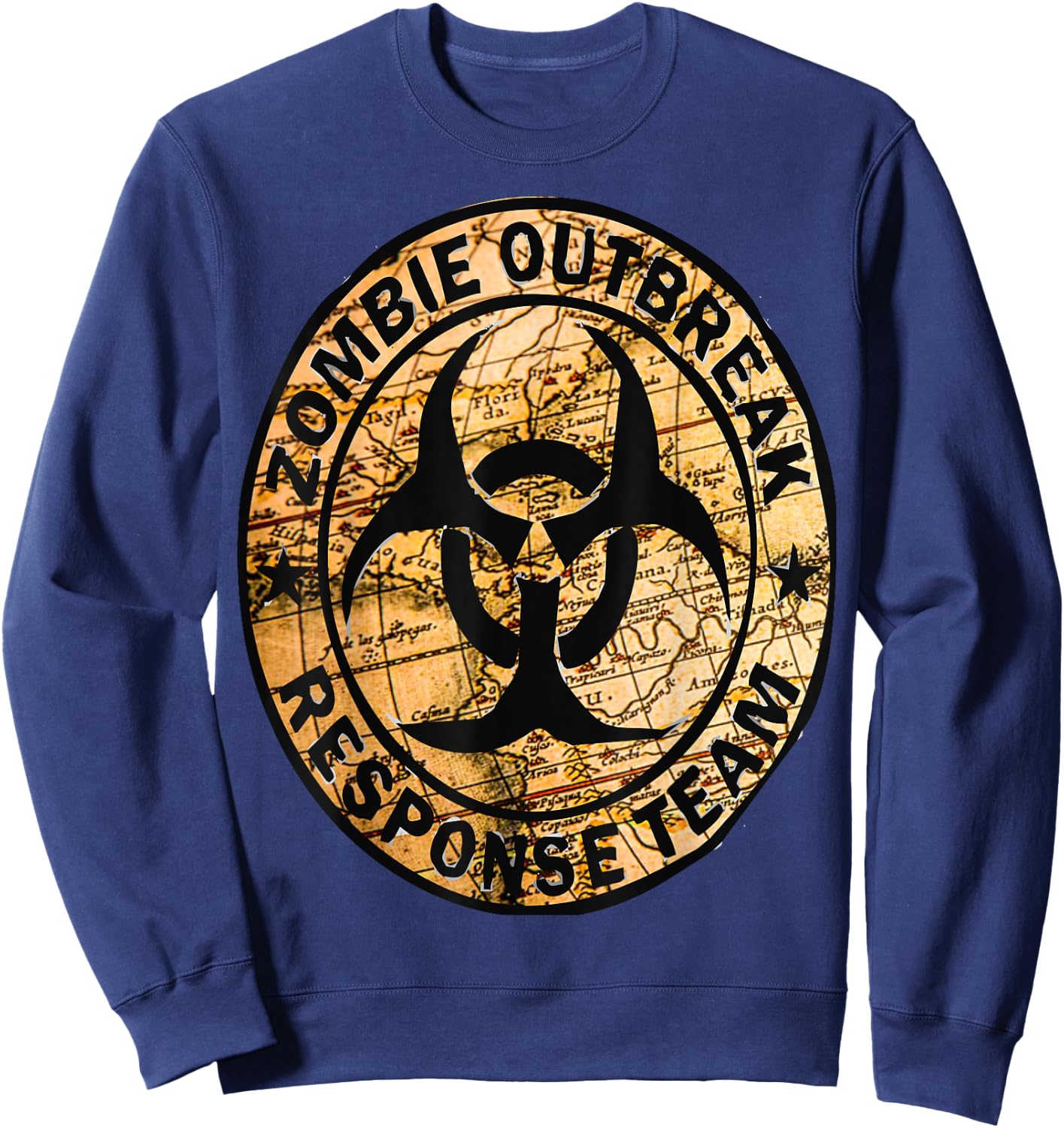 Funny Halloween Apocalypse Outbreak Zombie Response Team Sweatshirt - Sweatshirt | Navy