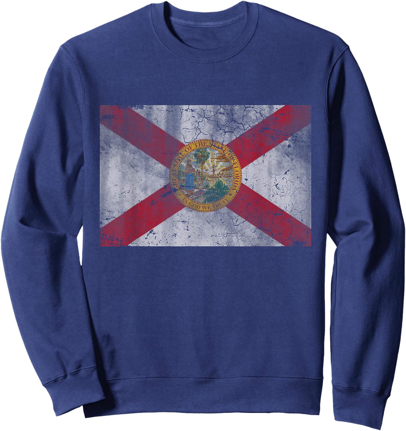 Florida Flag Vintage Fade Men Women Kids Youth Toddlers Sweatshirt - Sweatshirt | Navy