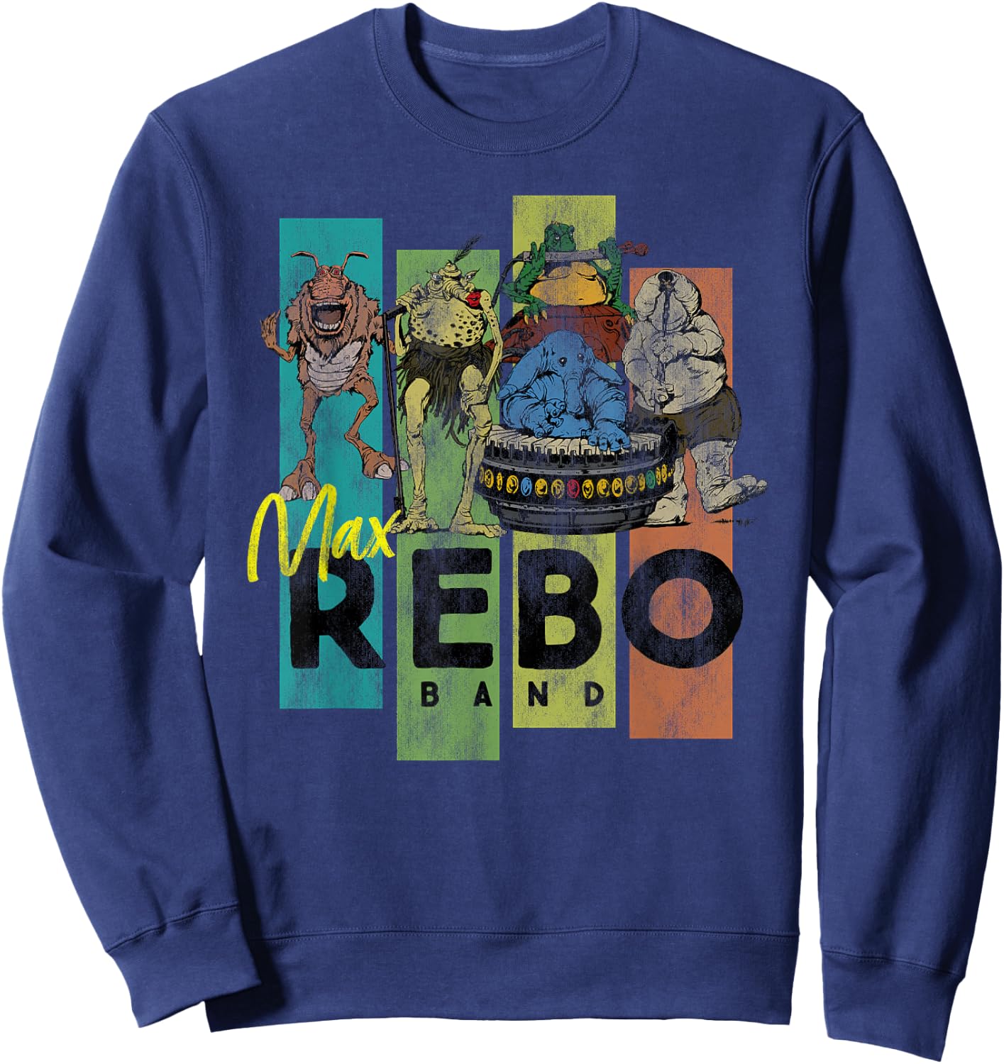 Star Wars Aliens Max Rebo Band Vintage Concert Sweatshirt - Sweatshirt | Navy