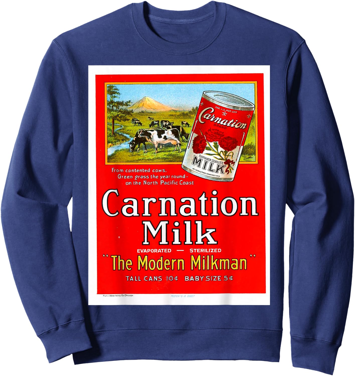 Vintage poster - Carnation Milk Retro Sweatshirt - Sweatshirt | Navy