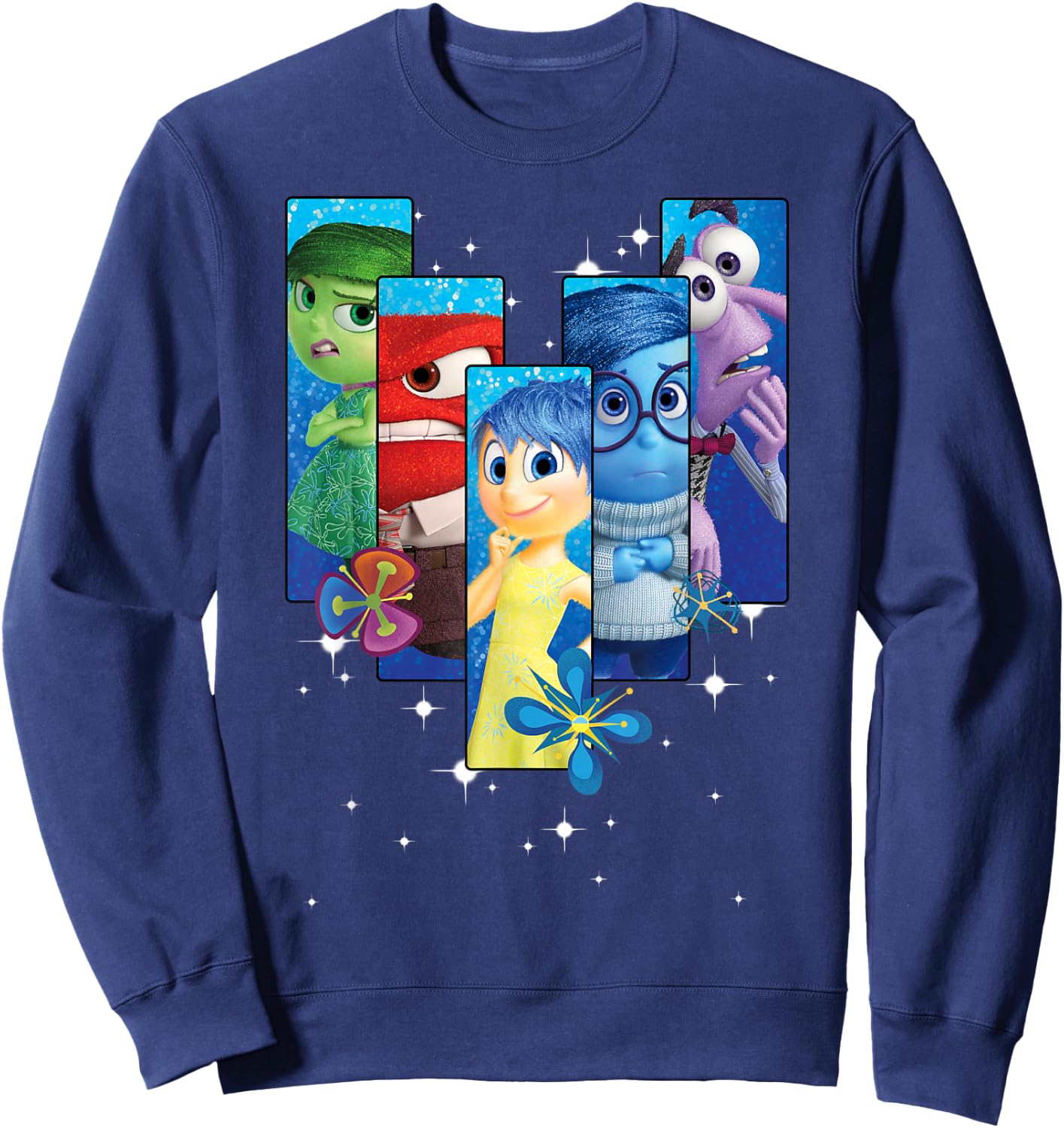 Disney Pixar Inside Out Group Shot Line Up Graphic Sweatshirt - Sweatshirt | Navy