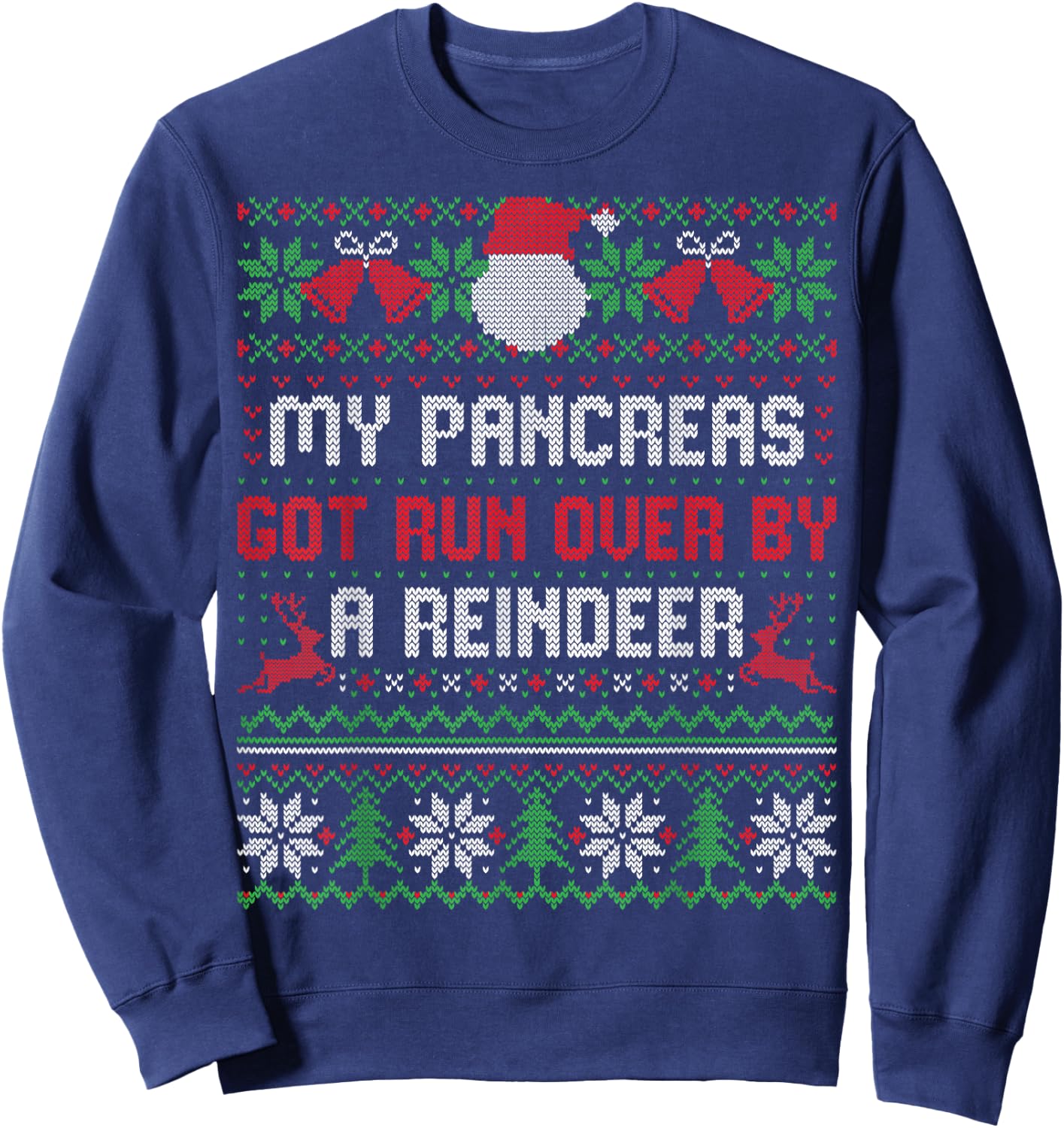 T1D Diabetic Type 1 Diabetes Awareness Christmas Men Women Sweatshirt - Sweatshirt | Navy