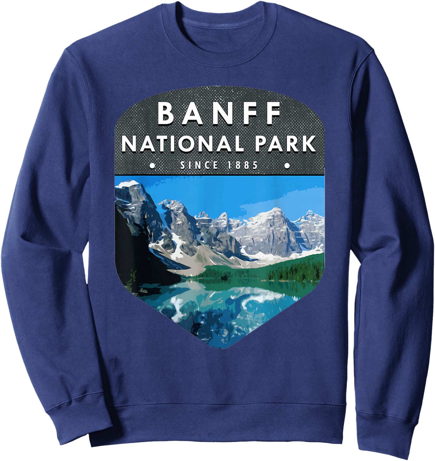BANFF National Park T Shirt Hiking Wanderlust Sweatshirt - Sweatshirt | Navy