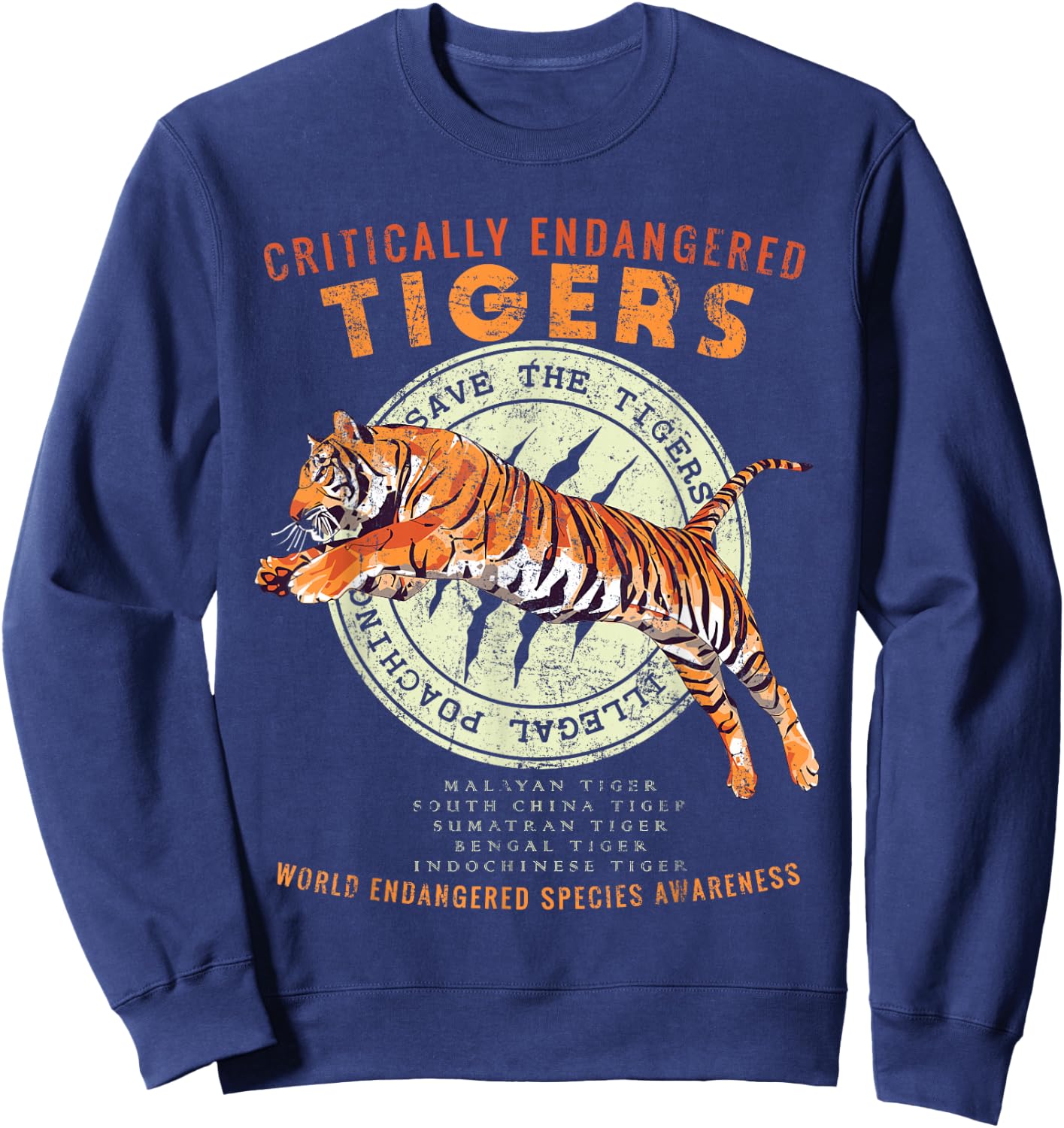 Save the Tigers Sweatshirt - Sweatshirt | Navy