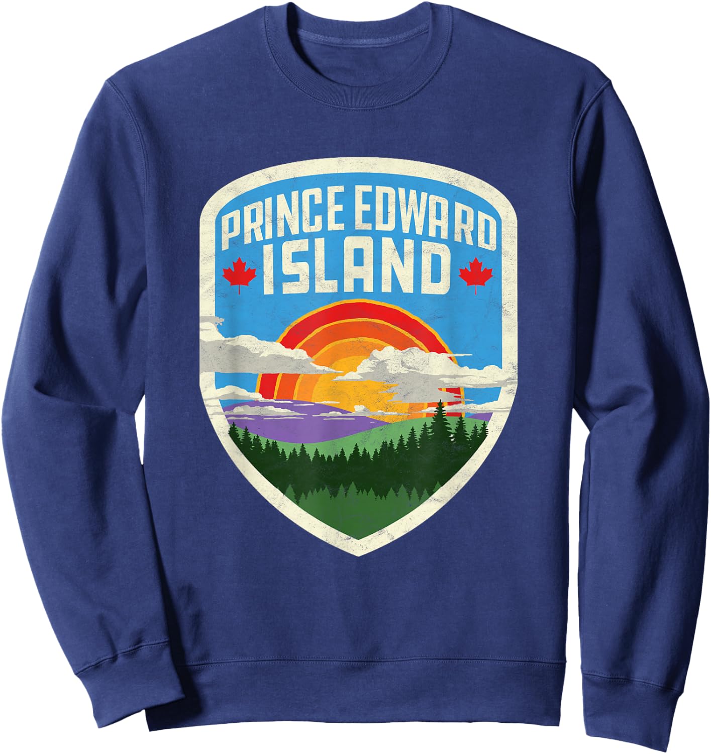 Prince Edward Island Canada Vintage Nature Outdoor Sweatshirt - Sweatshirt | Navy