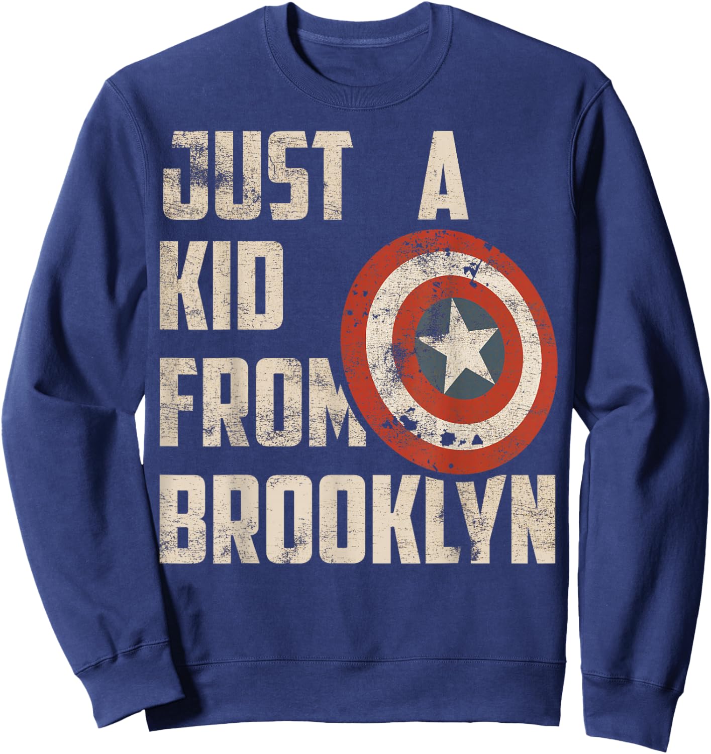 Marvel Captain America Just A Shield from Brooklyn Sweatshirt - Sweatshirt | Navy