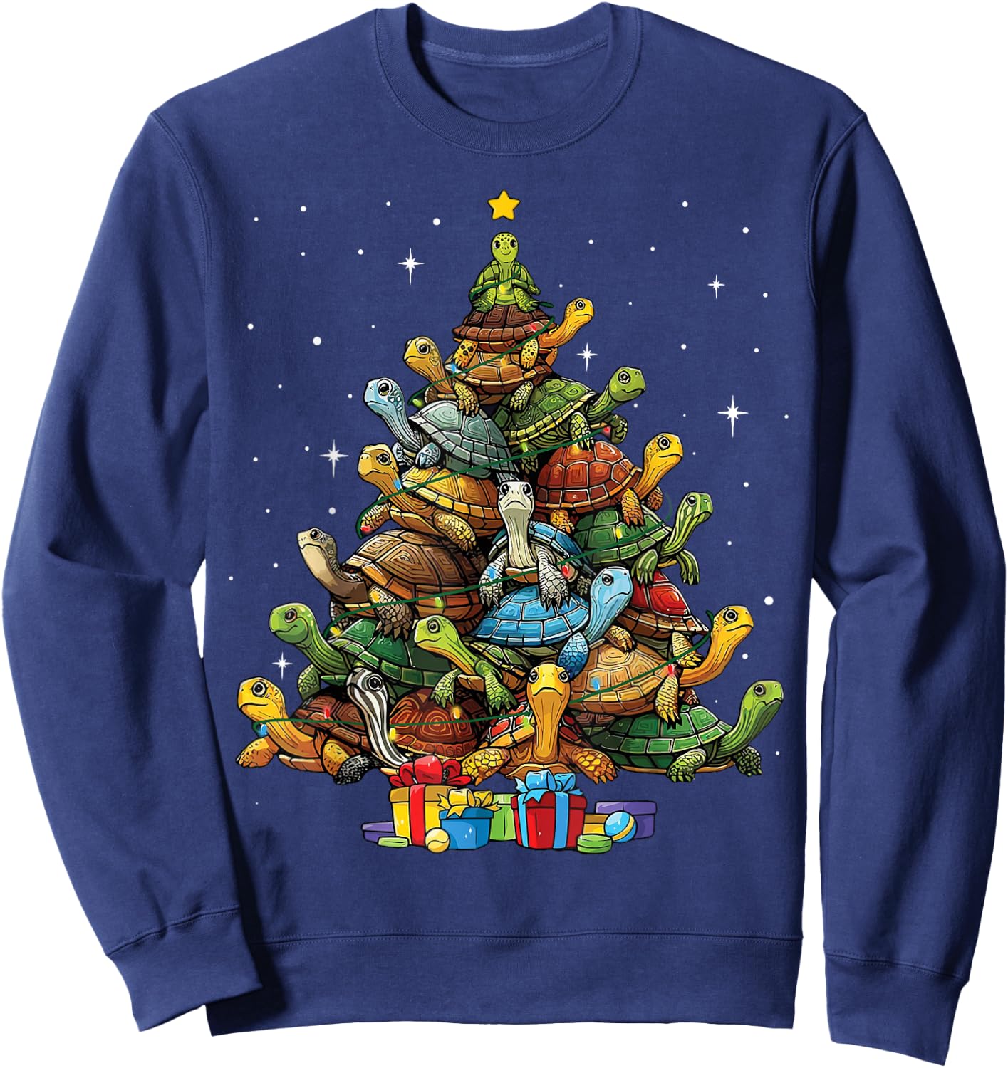 Christmas Tree Turtle Sweatshirt - Sweatshirt | Navy